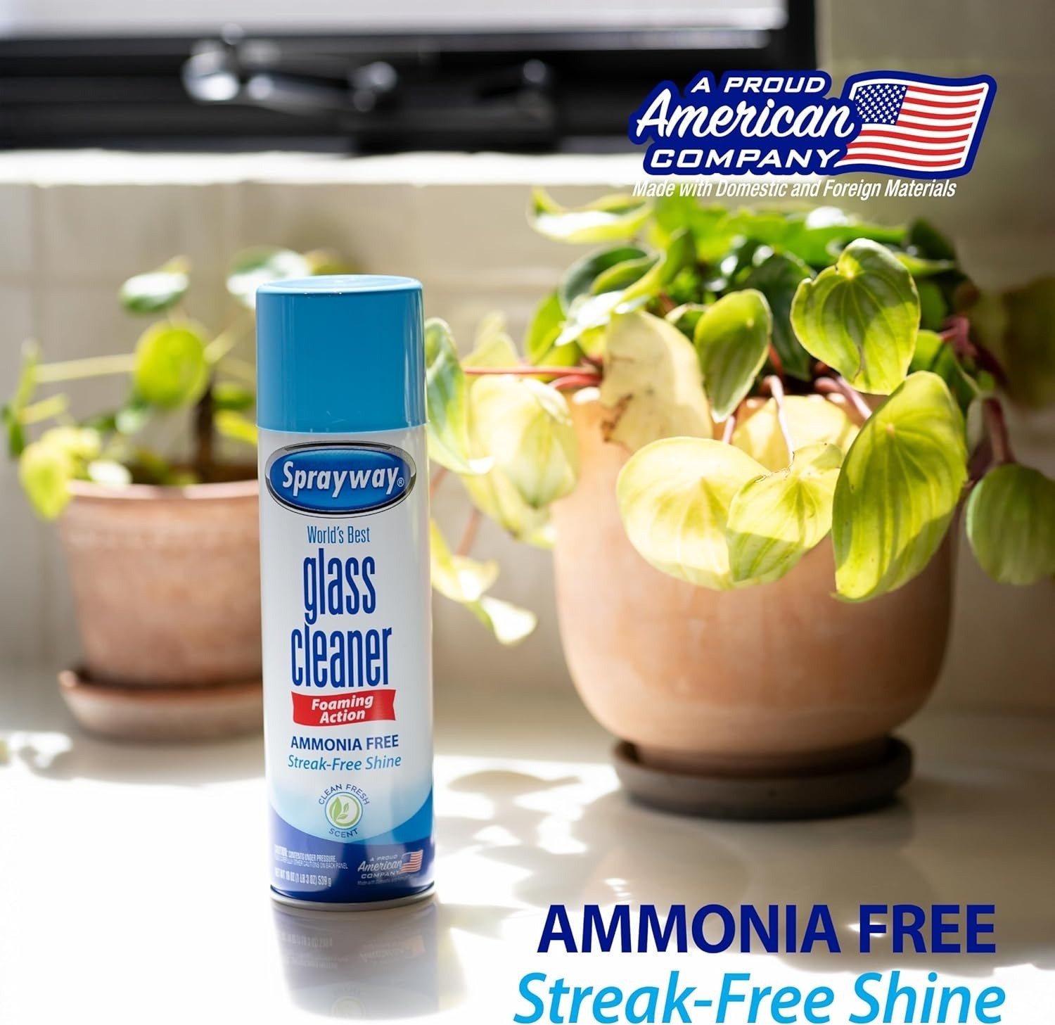 Sprayway Glass Cleaner Foaming Aerosol Spray, 19oz, Pack of 2 FREE SHIPPING