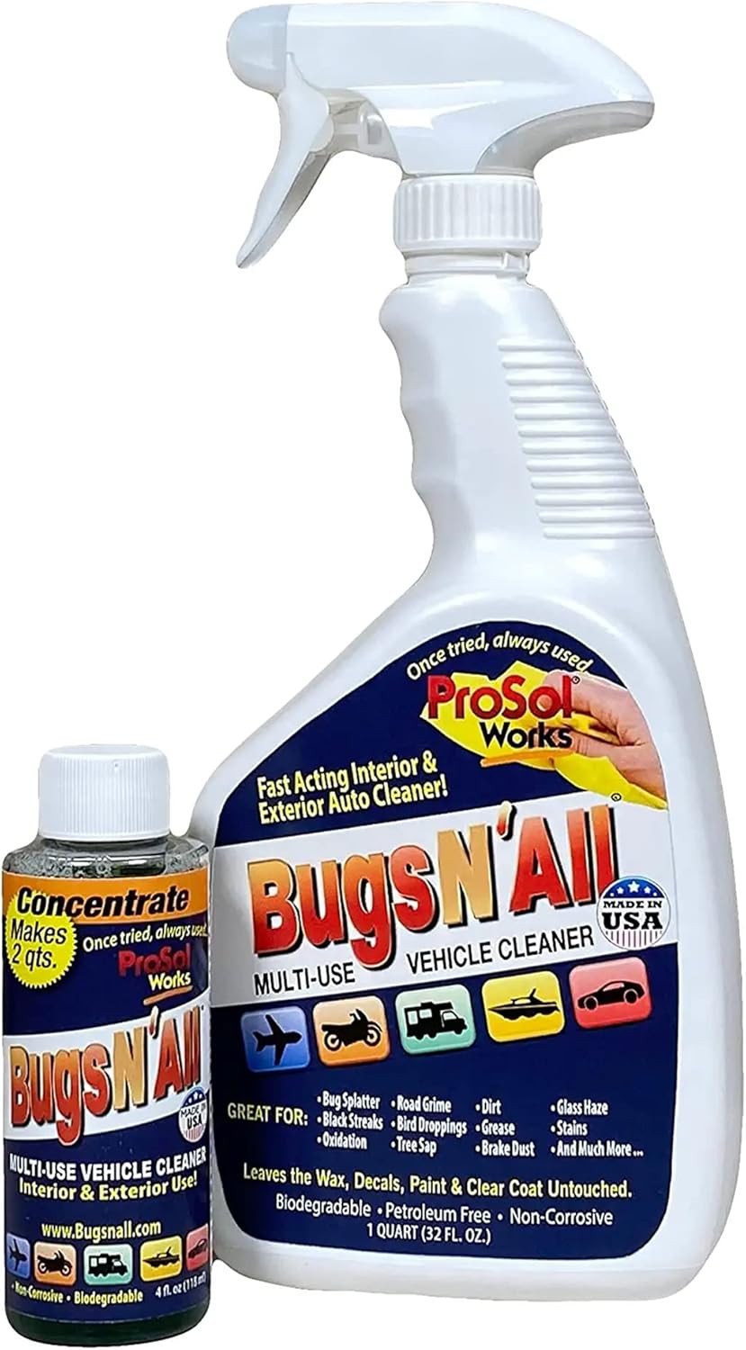 Bugs N’ All Multipurpose Car Cleaner & Degreaser – Bug & Tar Remover Concentrate