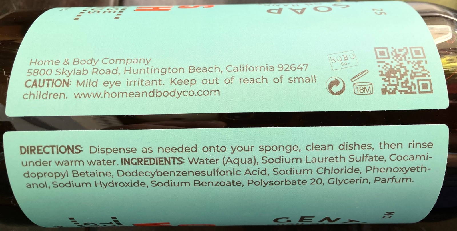 2x Pack CASA CLEAN Citrus Wreath DISH SOAP Tough On Grease Gentle Hands 32oz NEW