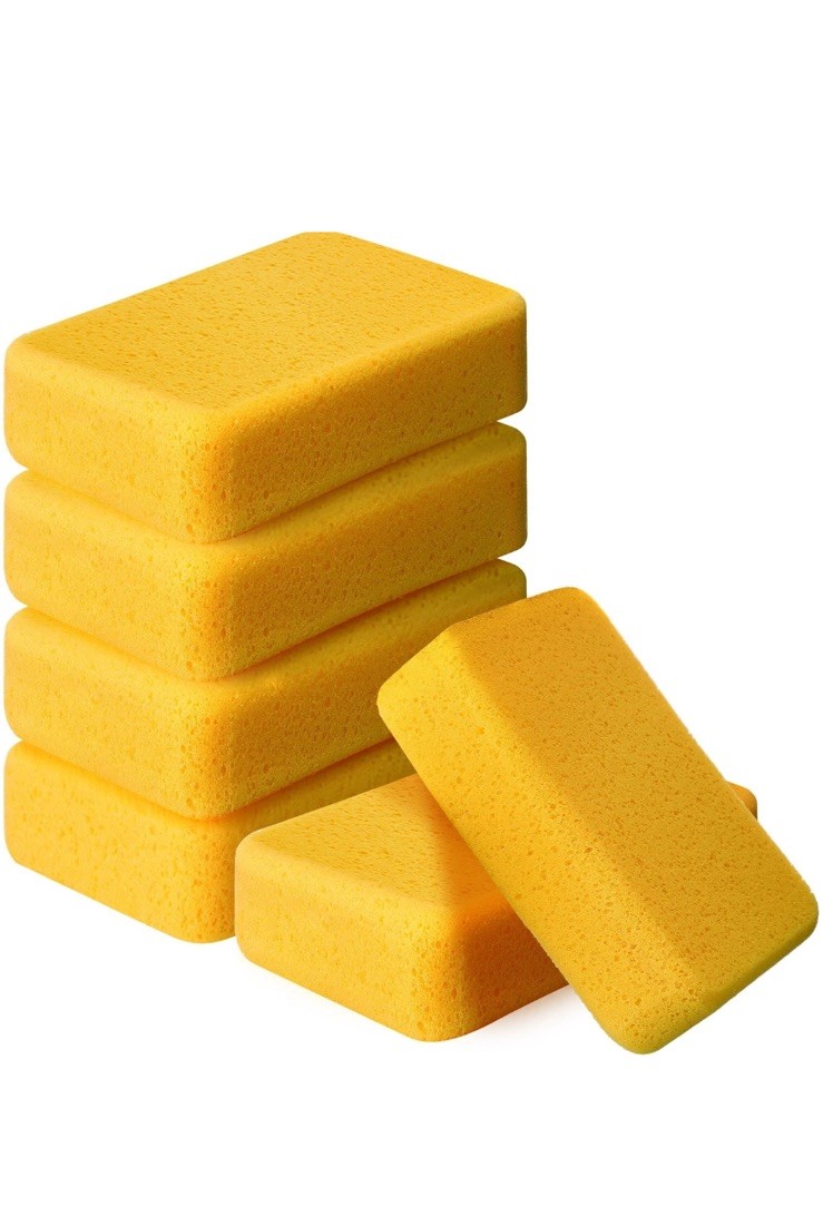 Tioncy 6 Pcs Large Foam Sponges 7.5 x 5.5 x 1.9 Inch Grouting Car Wash