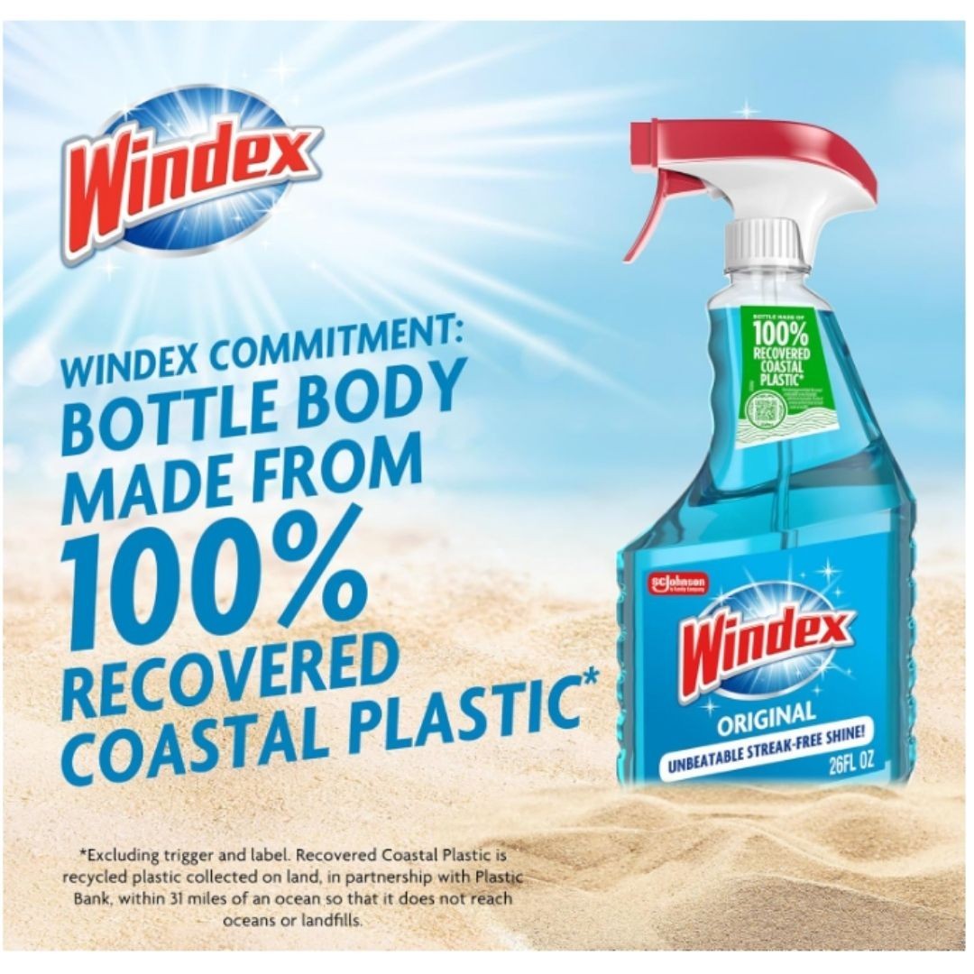 Windex Glass and Window Cleaner Spray Bottle, Original Blue, 23 fl oz