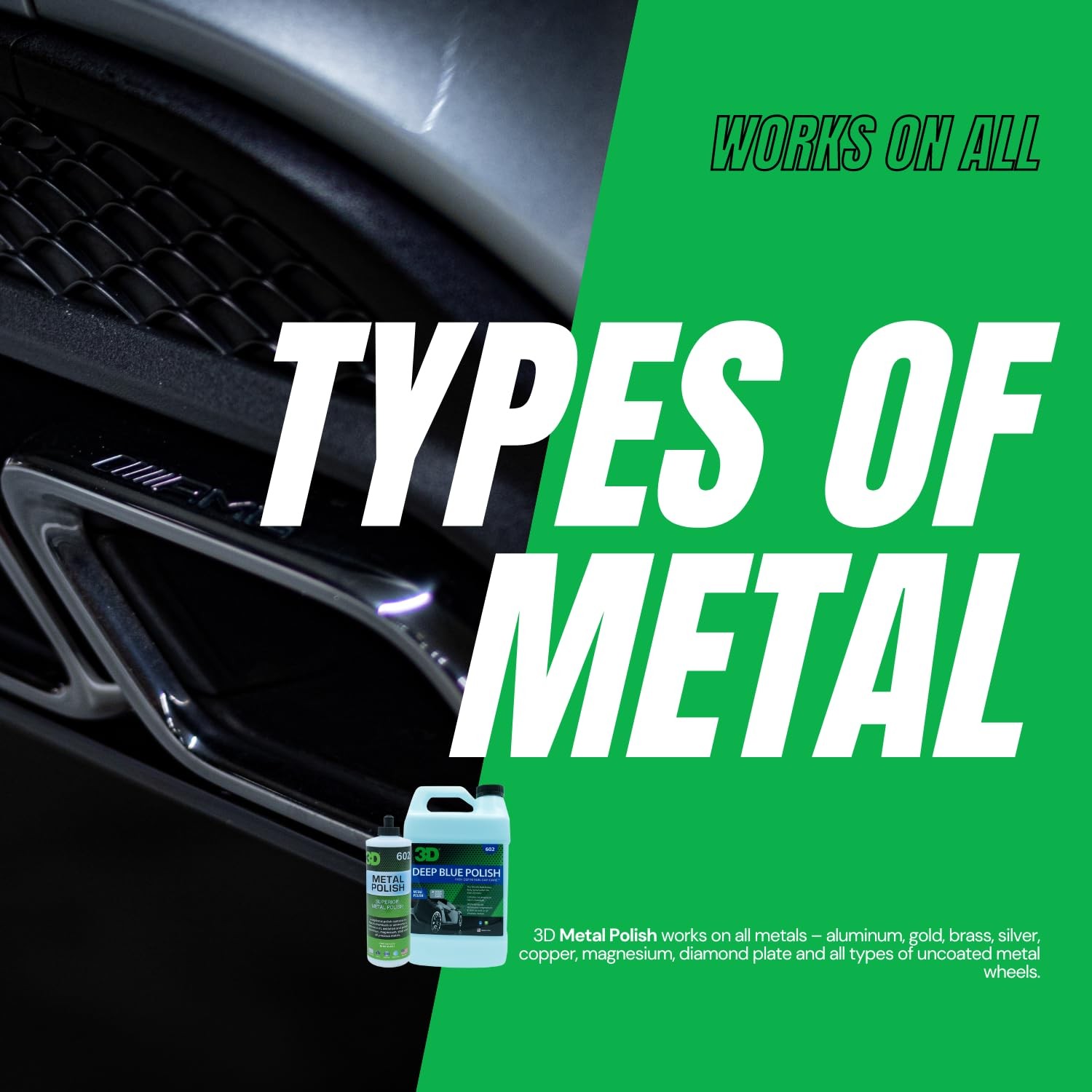 3D Metal Polish – Heavy Duty Car Metal Polish for Aluminum, Chrome, Brass, Co…