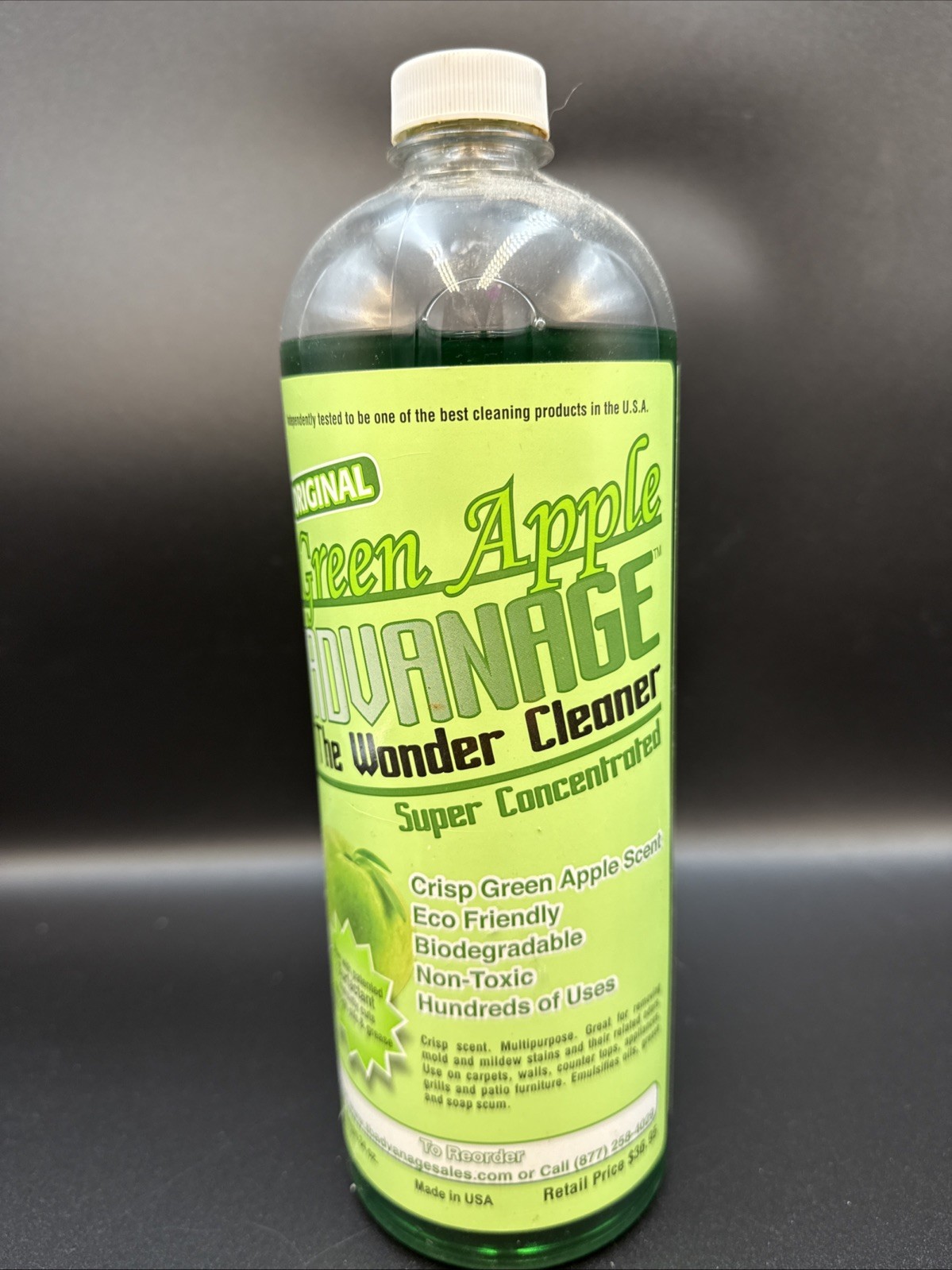 ADVANAGE 20X Green Apple Multi-Purpose Cleaner Ultra Concentrated Formula 34 OZ
