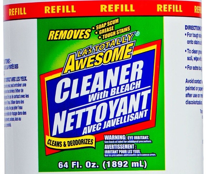 (Lot of 2)- LA’s Totally Awesome Cleaner with Bleach Refill 64 Oz. each