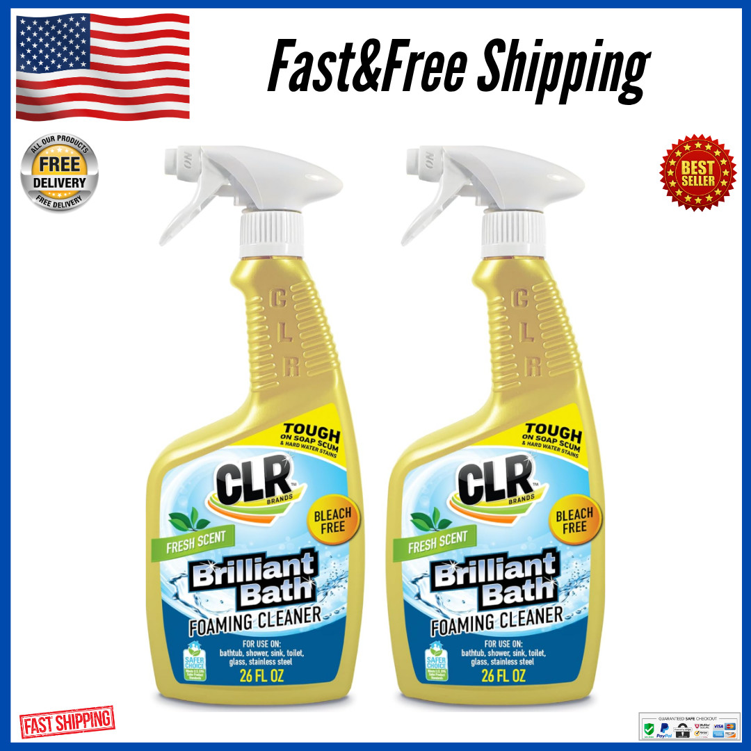 CLR Brilliant Bath Bathroom & Kitchen Cleaner 26 oz 2 Pack New Free Shipping USA