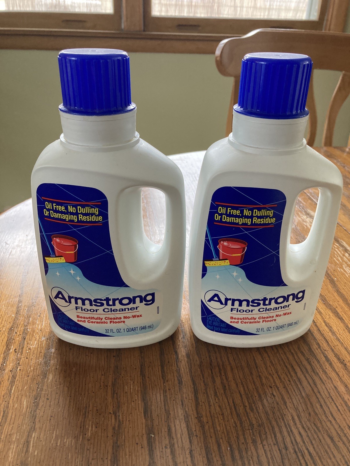 Armstrong Floor Cleaner No Wax Ceramic Oil free Vintage HTF set of 2 75% full