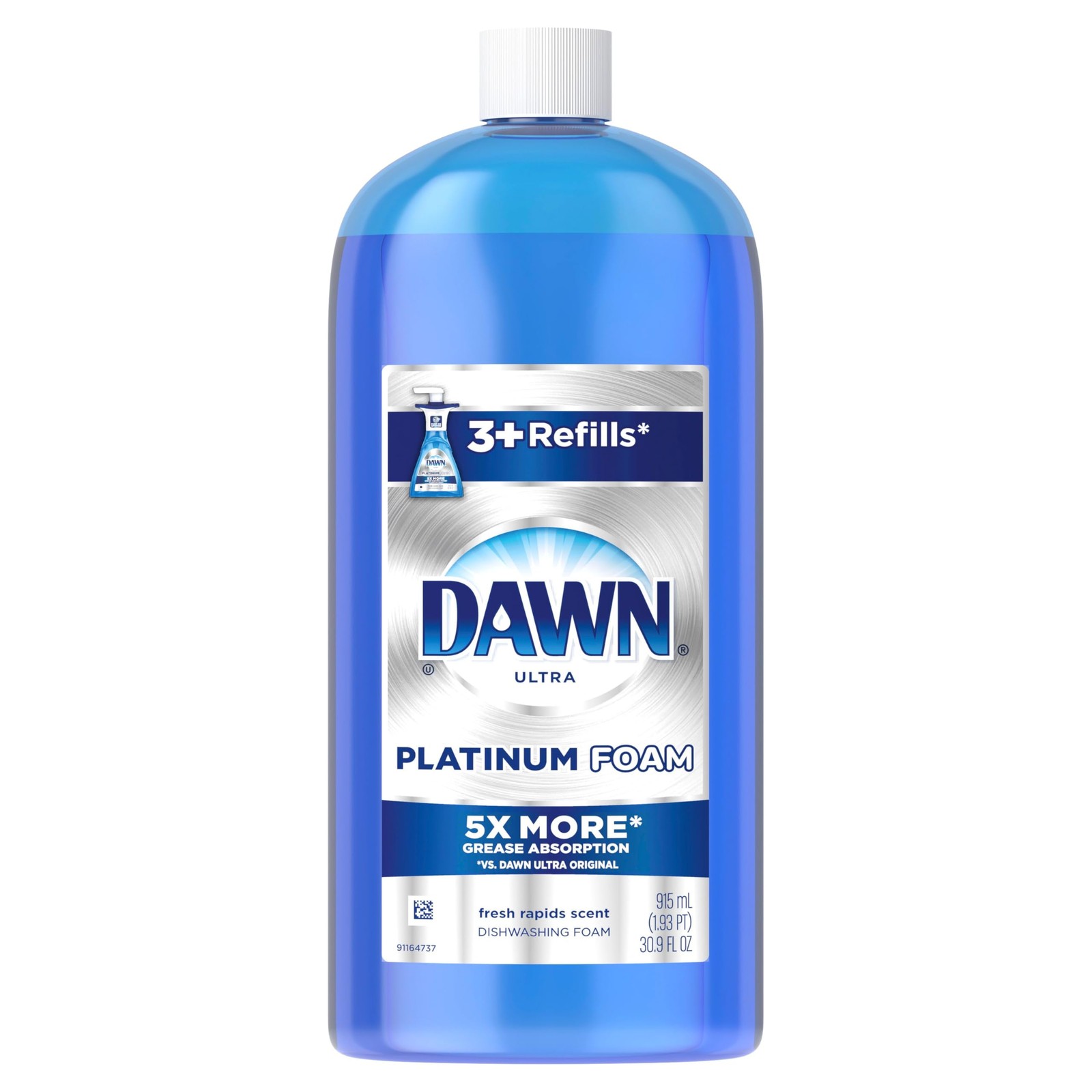 Dawn Dish Soap, Direct Foam Dishwashing Foam, Refill, Fresh Rapids Scent, 30….