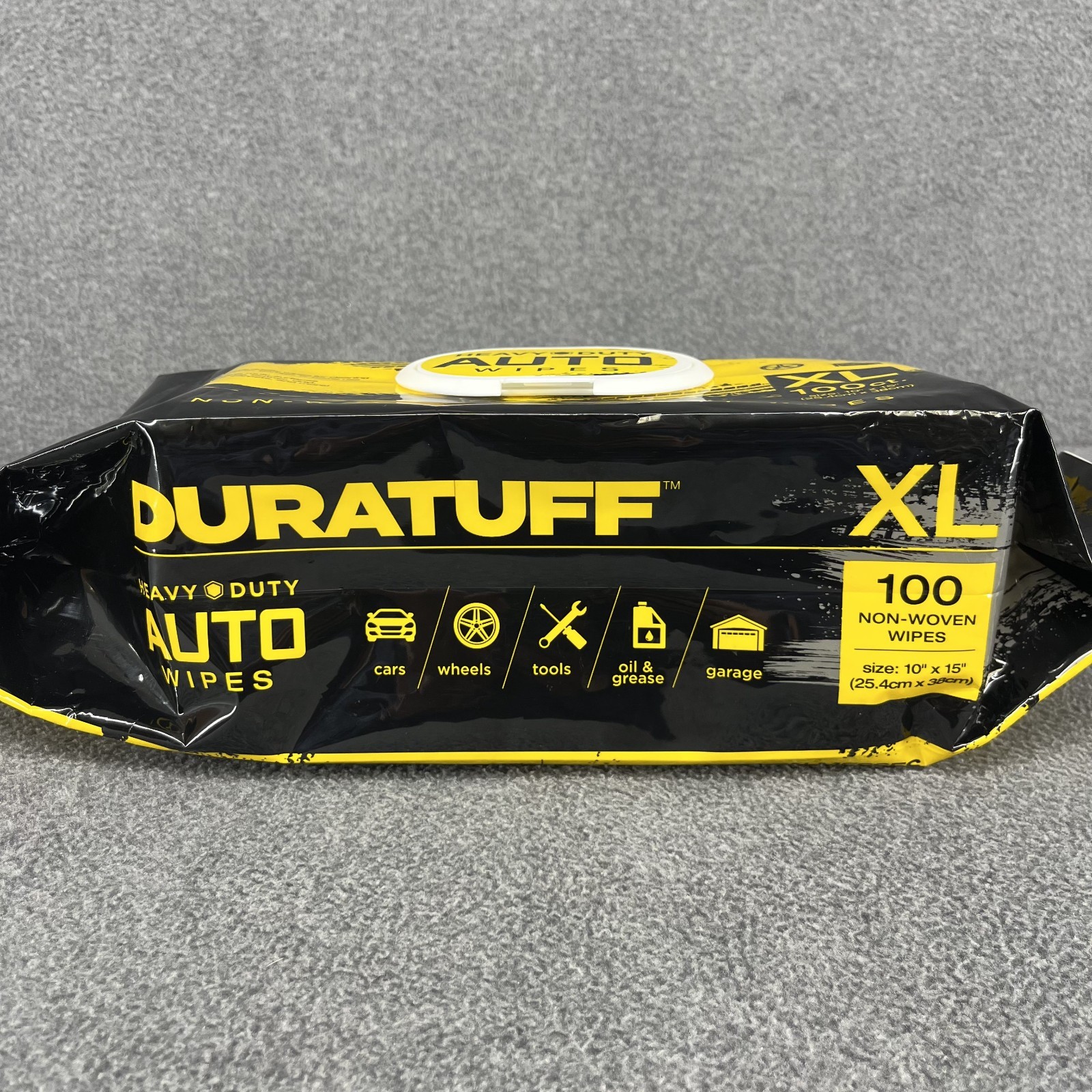 DURATUFF Heavy Duty Auto Wipes XL 100 Count Non-Woven Cleaning Wipes