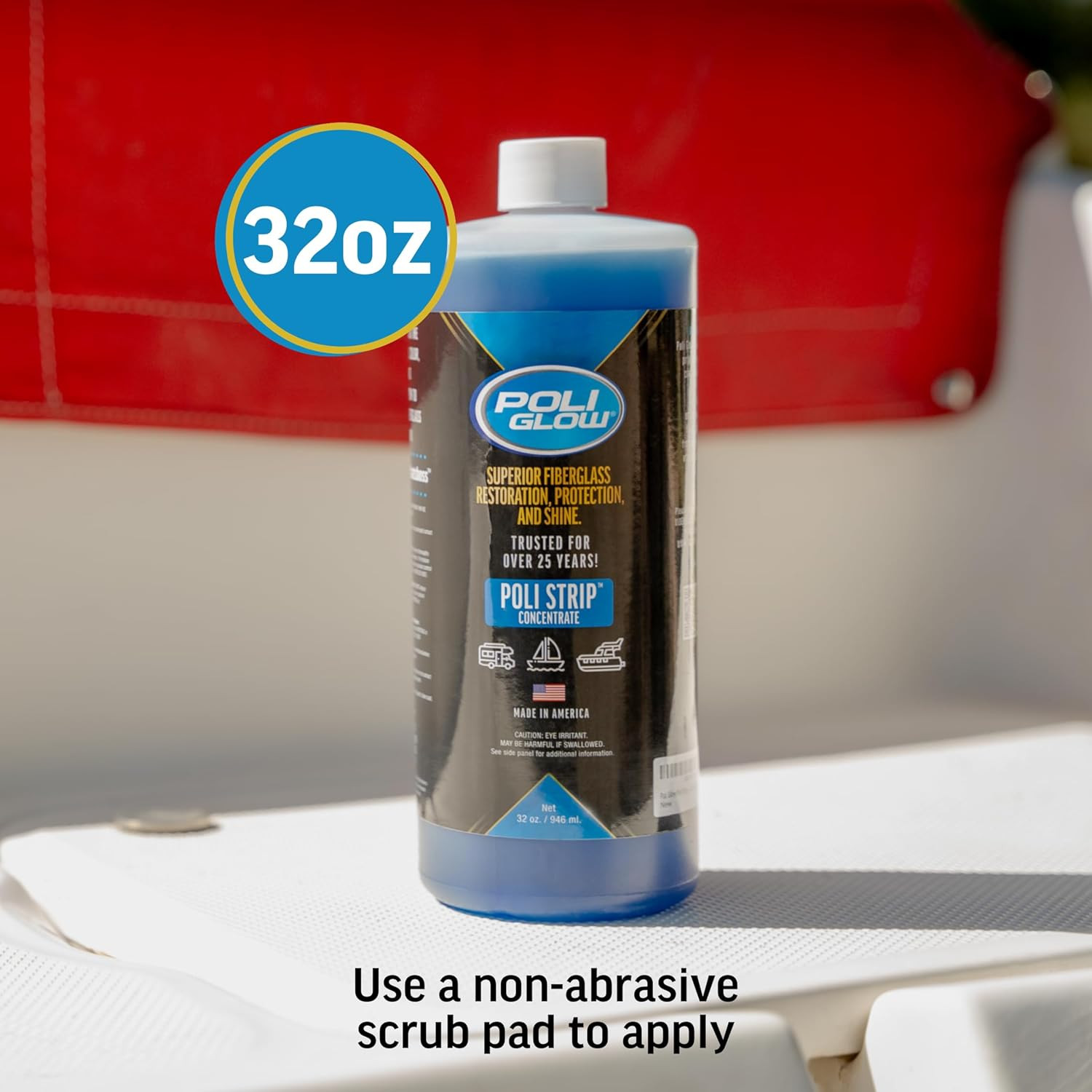 Proprietary Formula Poli Strip® Concentrated Boat and RV Stripper & Degreaser –