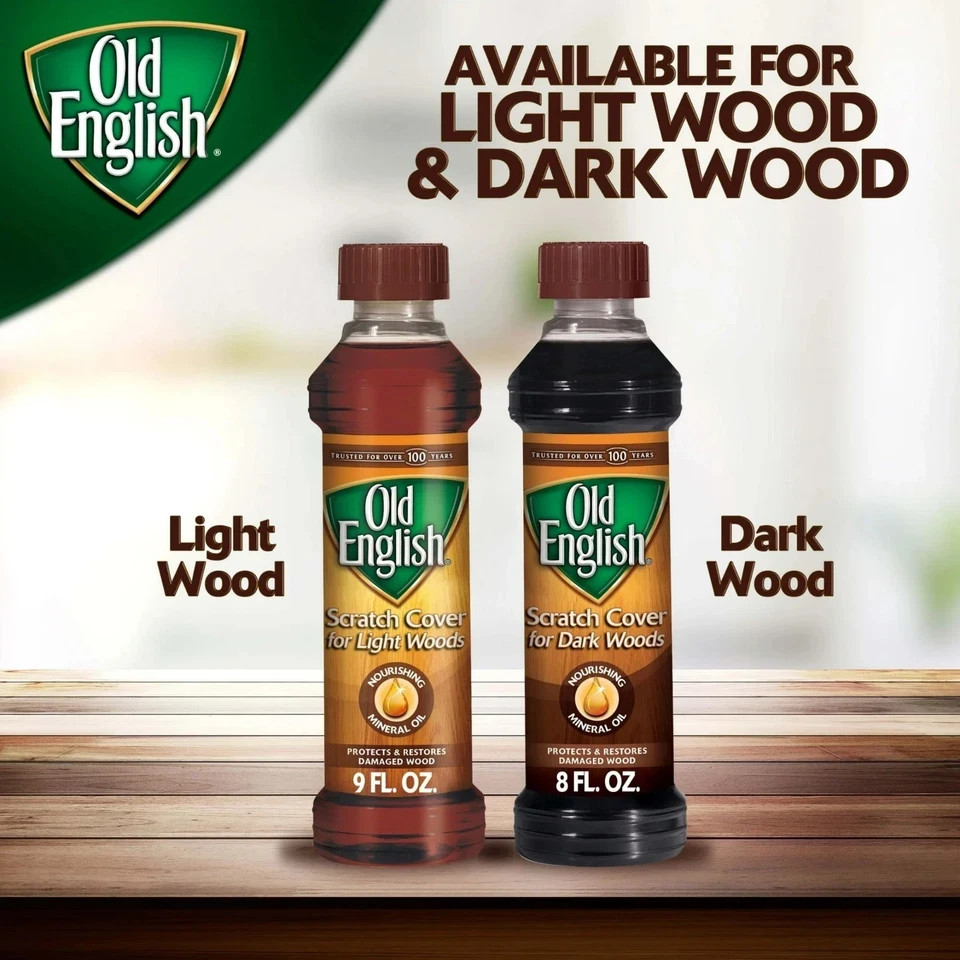 Old English Dark Wood Furniture Oil Scratch Cover Polish, 8oz