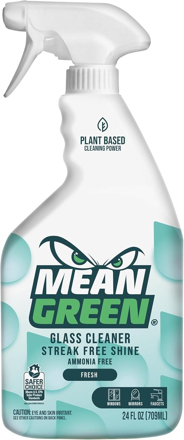 Mean Green Ready-To-Use Glass Cleaner, 24oz Spray – 394170