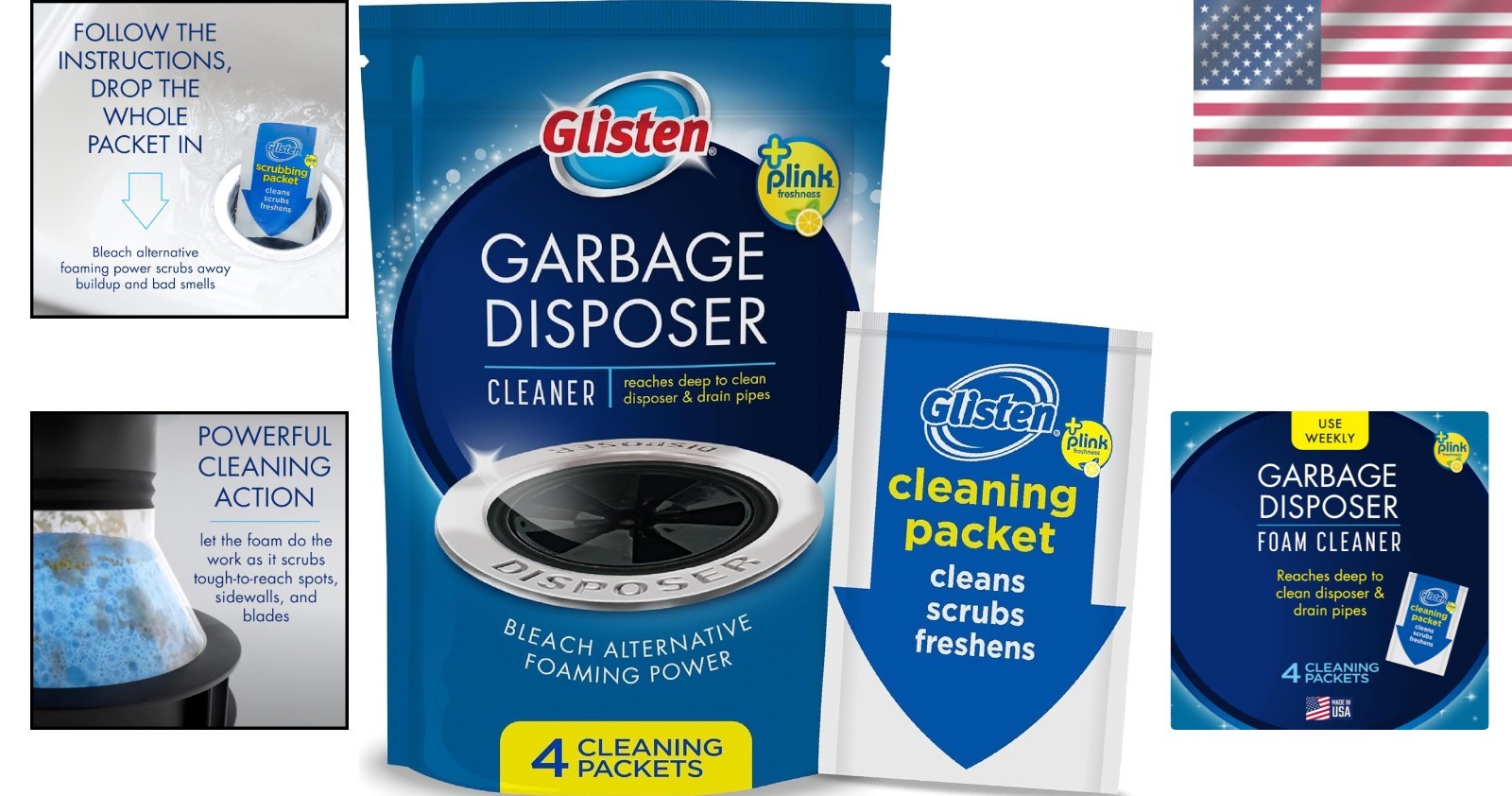 Lemon-Scented Odor Eliminator for Sinks – Fast-Acting Garbage Disposal Cleaner