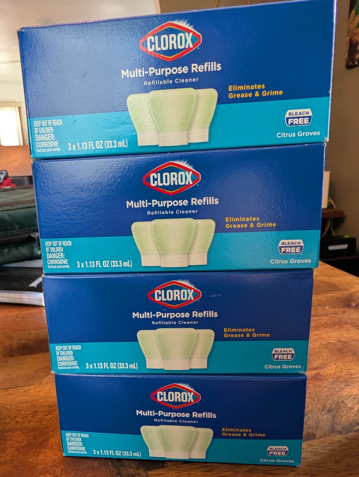 Clorox Multi-Purpose Refills Refillable Cleaner Lot 4 Boxes (12 Total) NEW