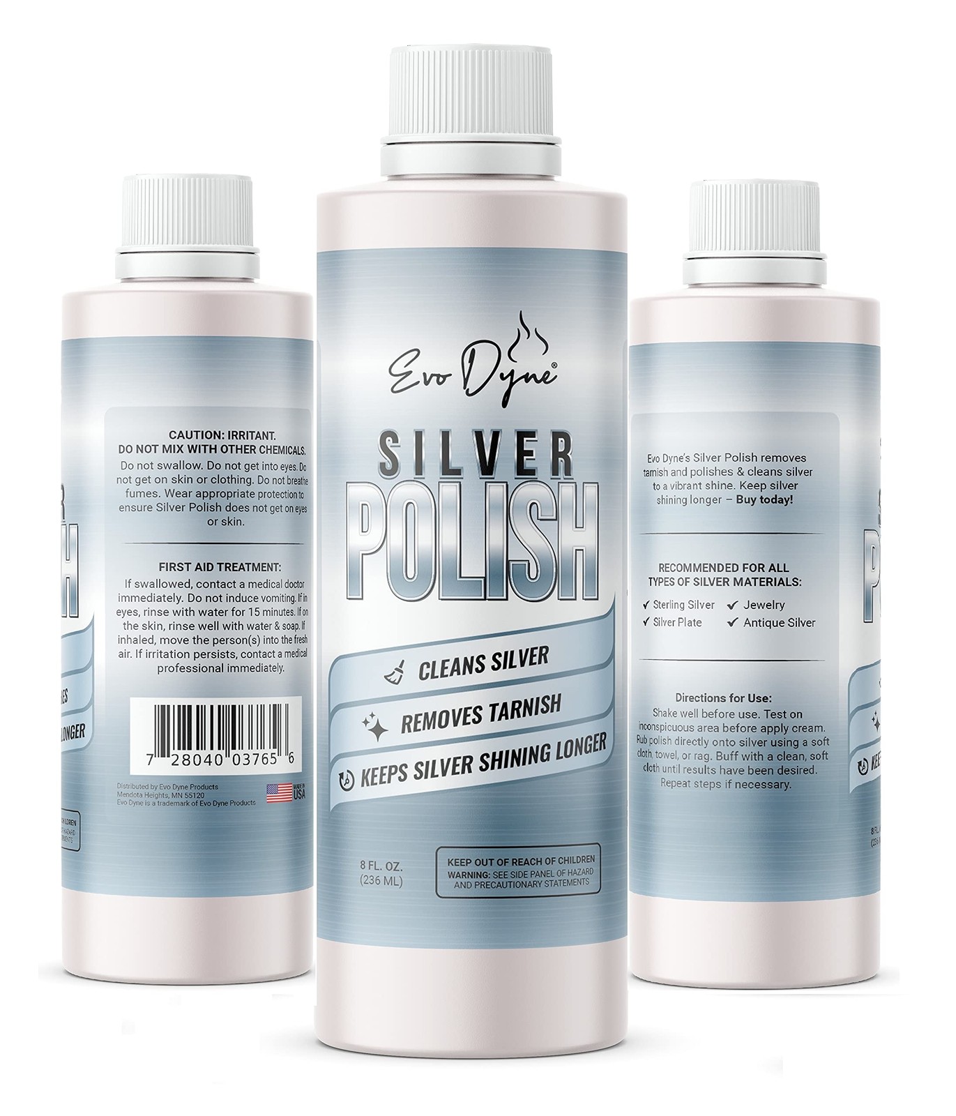 Silver Polish, Silver Cleaner (8-oz Bottle), Made in the USA | Silver Jewelry…