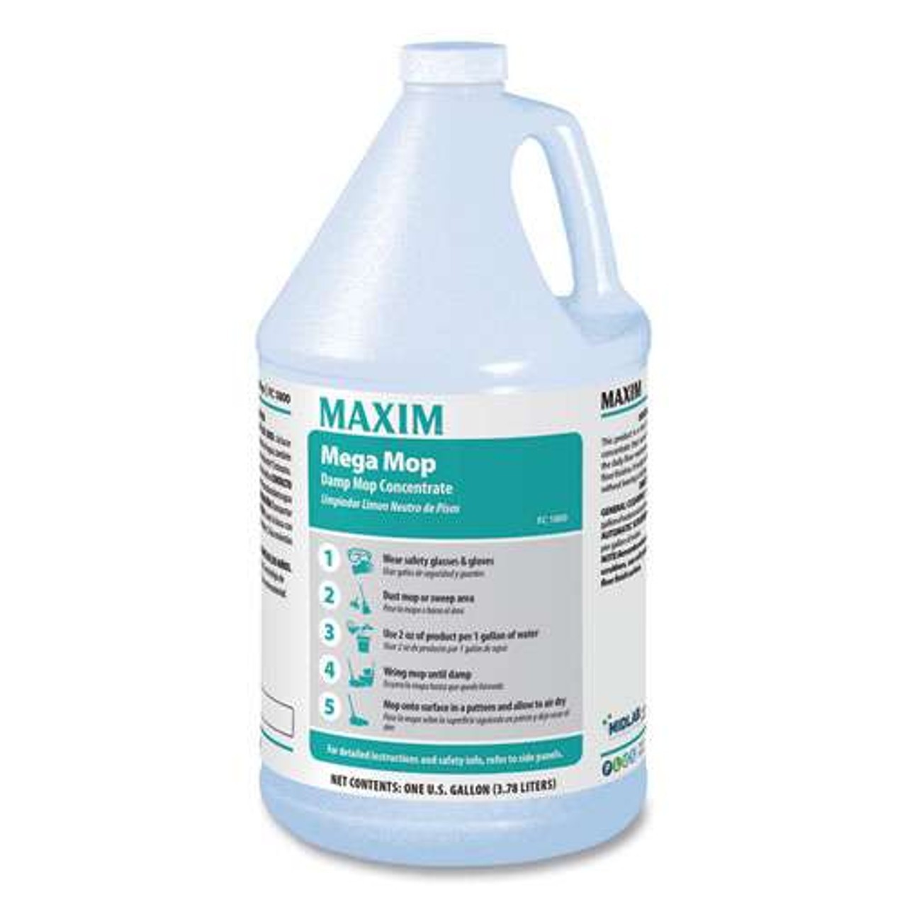 Mega Mop Damp Mop Concentrate Lemon Scent 1 Gal No rinse Daily floor Cleaner