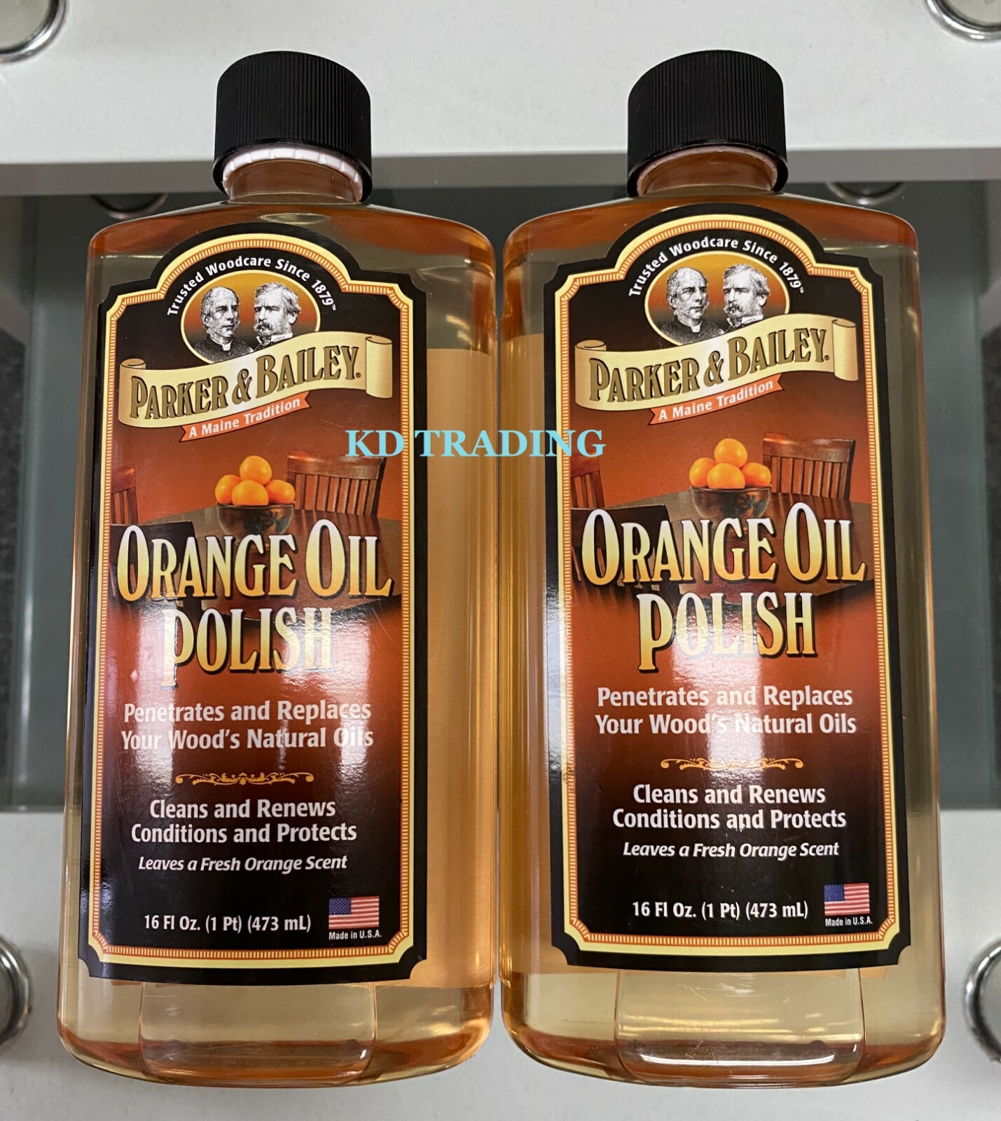 (2-Pack) PARKER & BAILEY ORANGE OIL POLISH Furnitures Woods CONDITIONER CLEANER