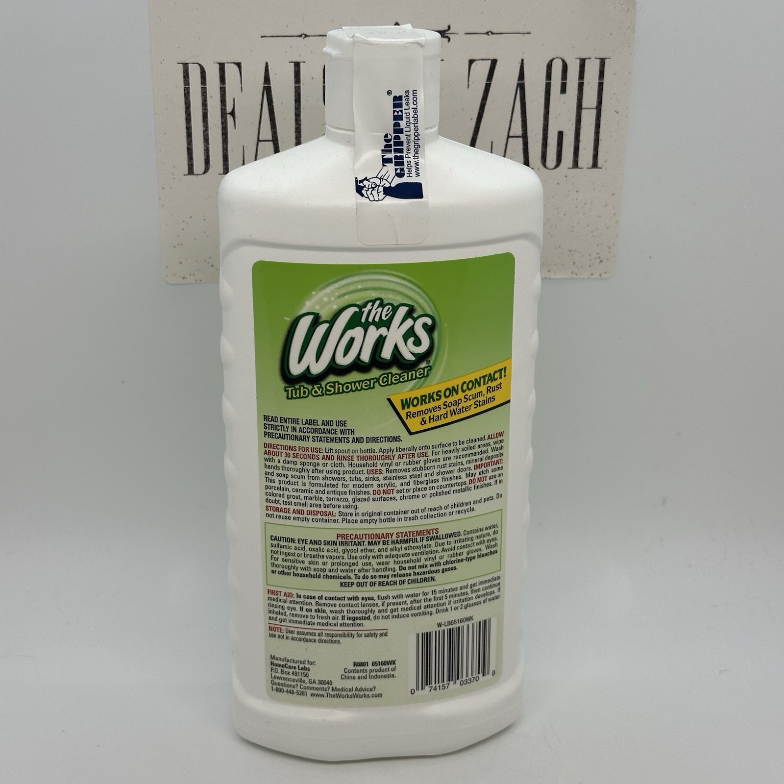 The Works Tub & Shower Cleaner, Removes Soap Scum, Rust & Hard Water Stains 16oz