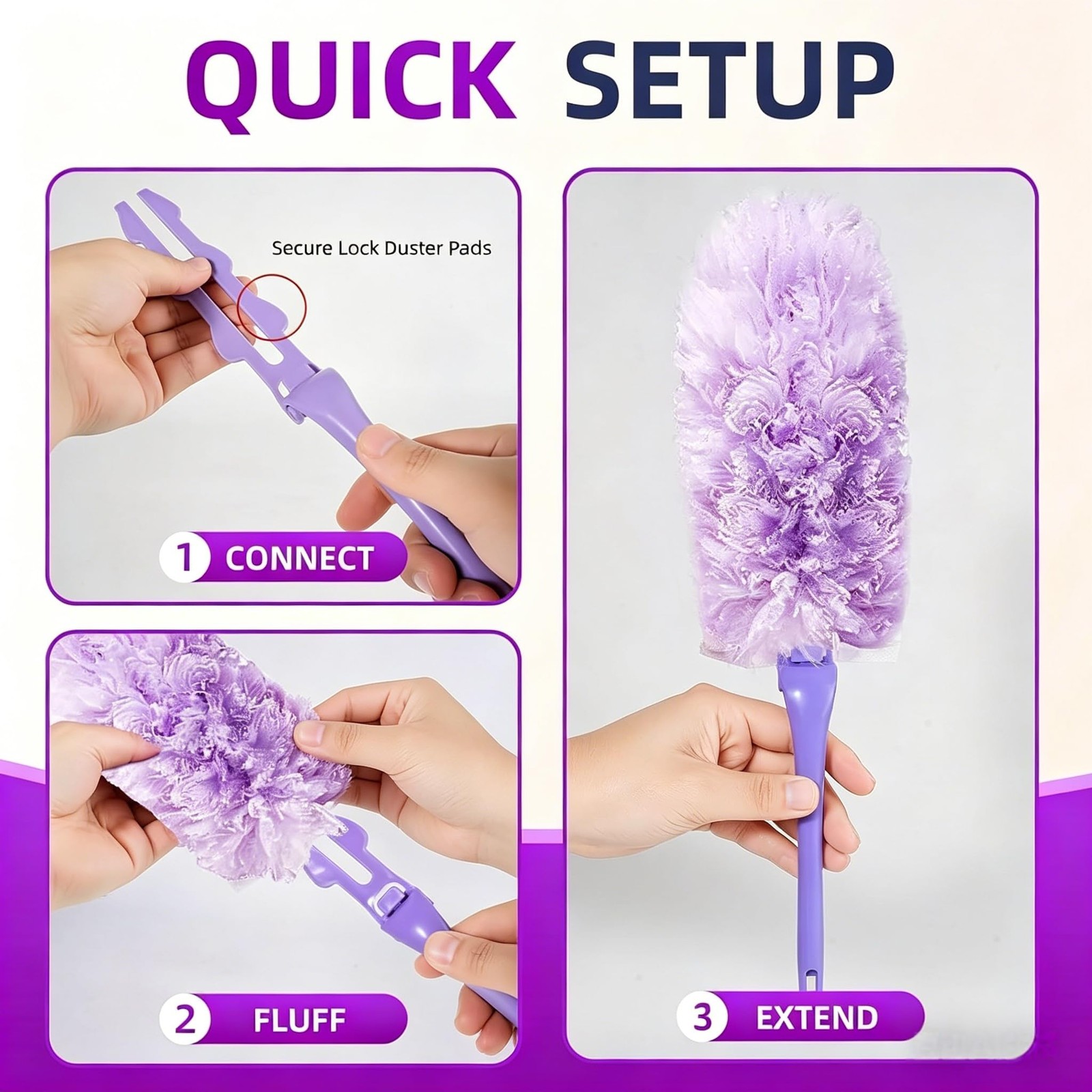 Duster Refills with Swiffer, 20 Count with 2 Handles, Heavy Duty 360° 4X Micr…