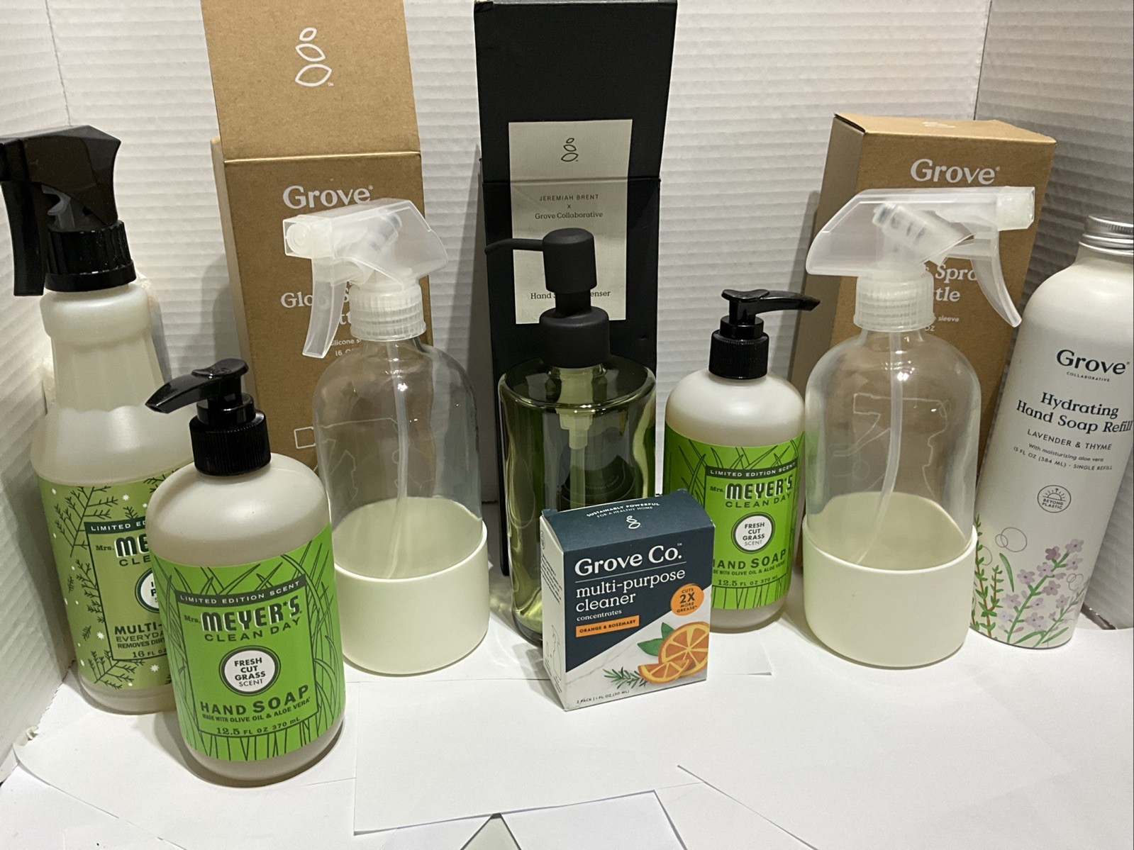 Grove Collaborative & Myers Clean Day Lot Of 9 New Items Glass Spray Bottles &