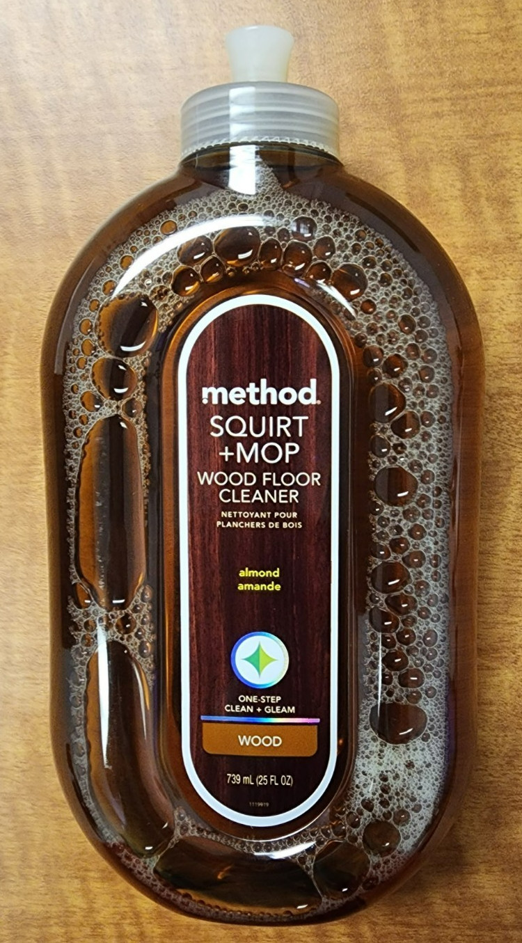 6 Method Hardwood Floor Cleaners, Almond Scent, 25 oz Squirt And Mop Bottle