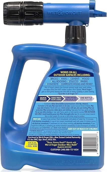 Wet & Forget Outdoor Stain Remover Multi-Surface Cleaner, Free Shipping