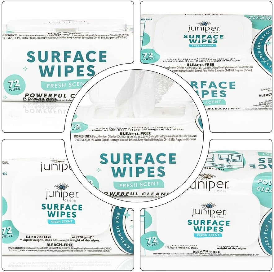 24 Pack Surface Cleaning Wipes Bleach Free, All-Purpose Cleaner