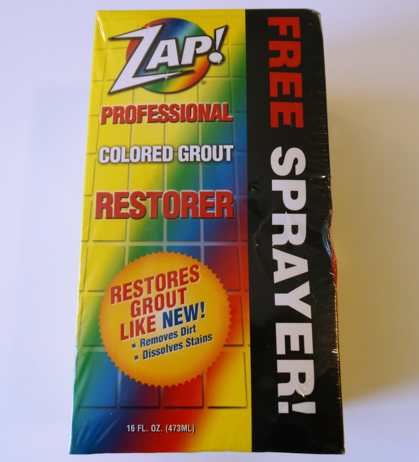 Zap Professional Colored Grout Restorer Restores Grout To Original 16FL OZ NIB