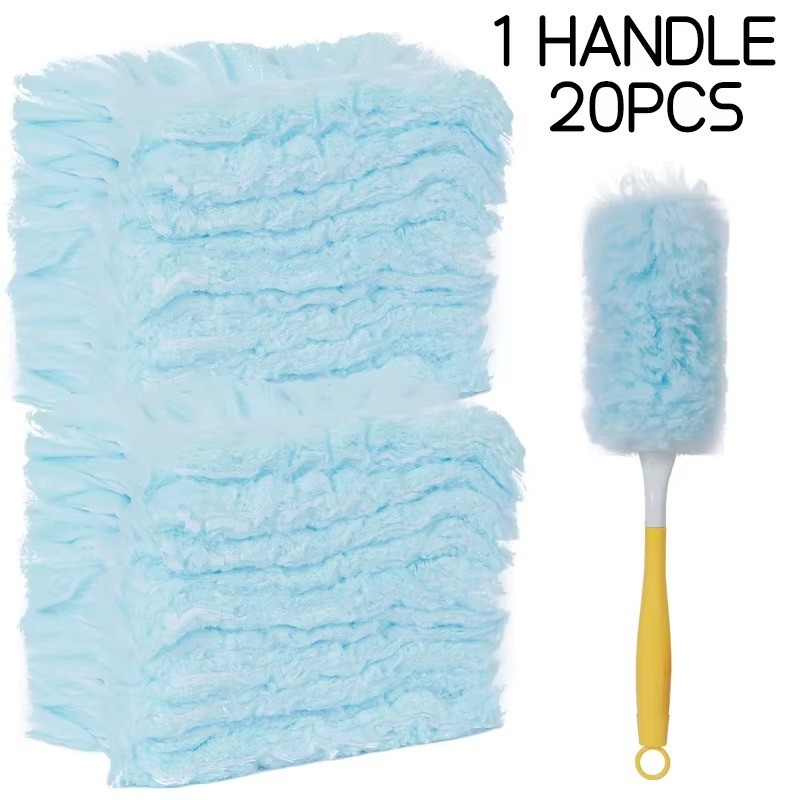 30 pcs Duster Refills Disposable Duster Refills Compatible for Swiffer (Blue)