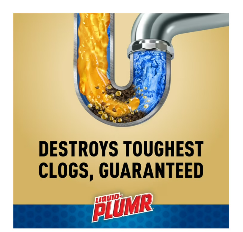 Liquid-Plumr Pro-Strength Clog Destroyer Gel with PipeGuard, 80 fl oz, 2 Pack