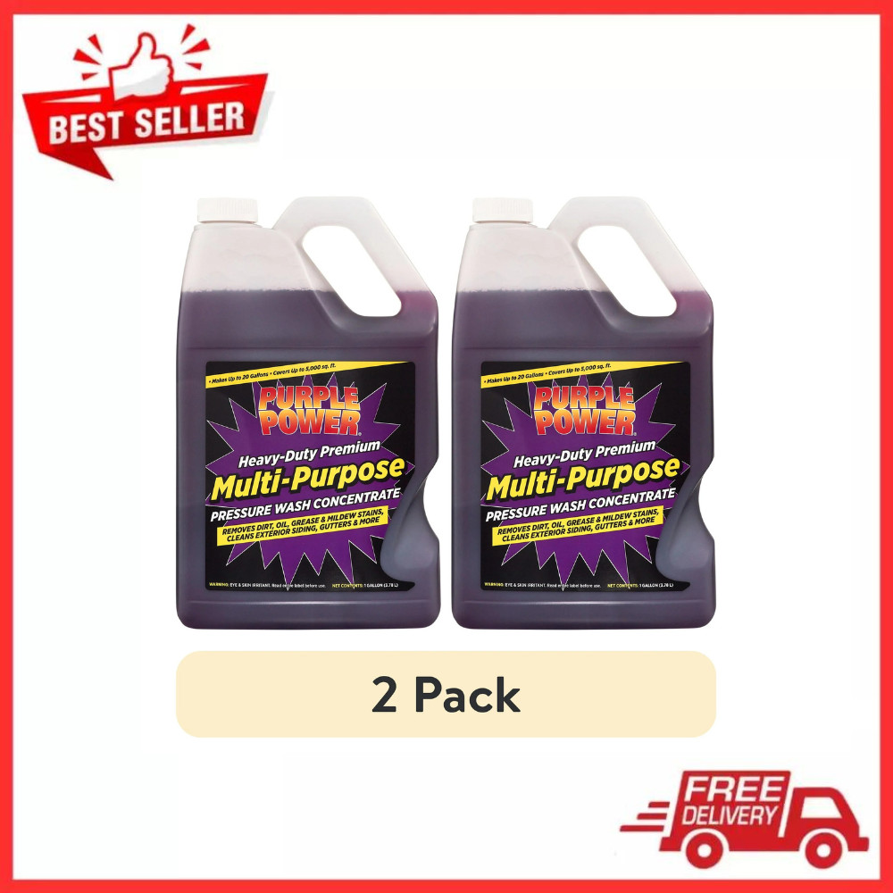 (2 pack) Purple Power Heavy-Duty Premium Multi-Purpose Pressure Wash, 1 Gallon