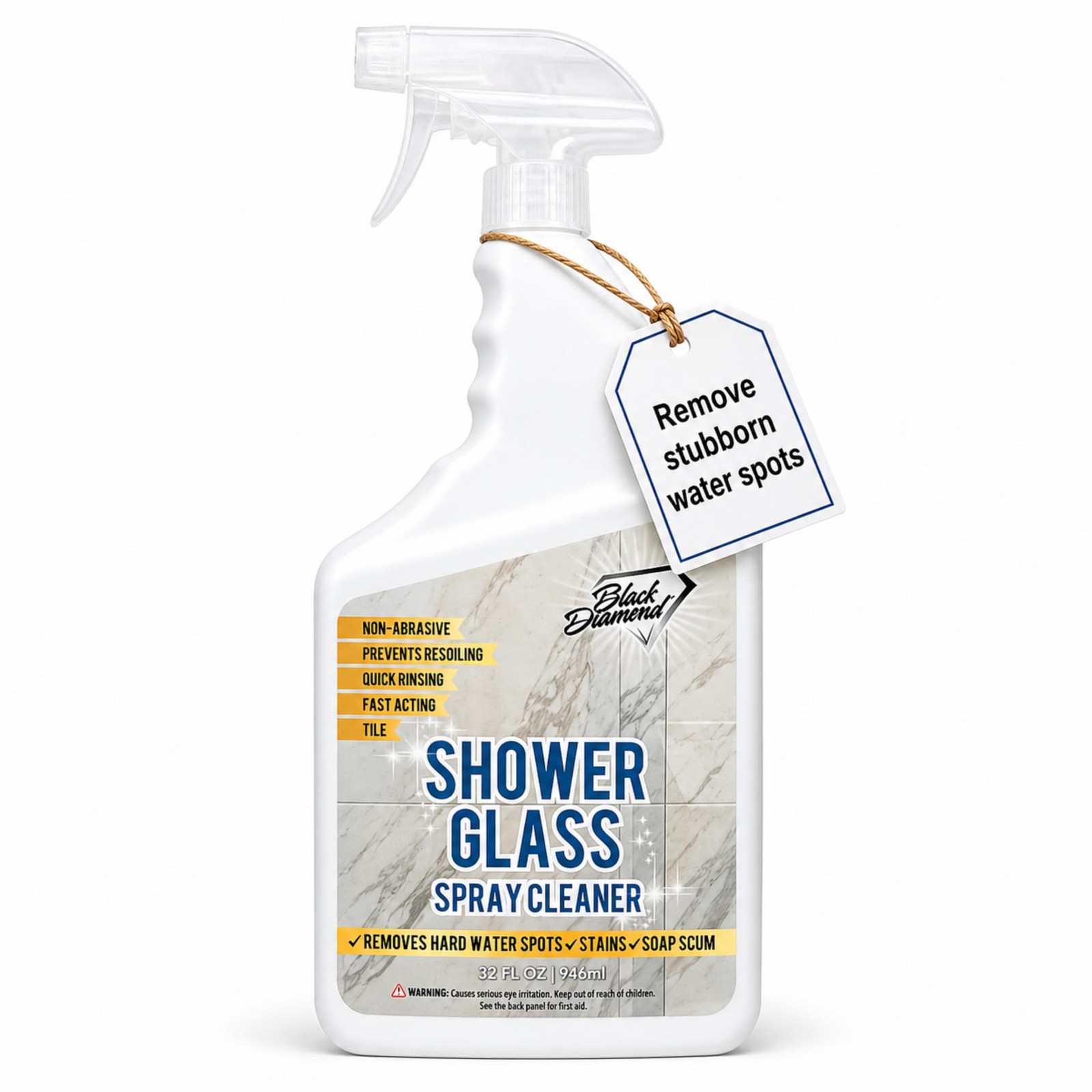 Black Diamond Stoneworks Shower Glass Cleaner – 32 Fl Oz (Pack of 1)