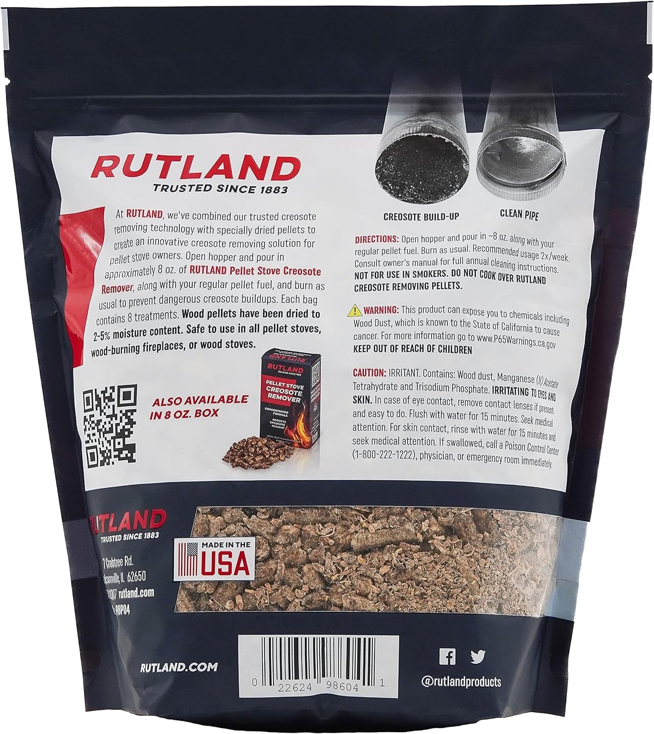 Pellet Stove Creosote Remover Chimney Flue Cleaning Wood Pellets 4 Pound Bag