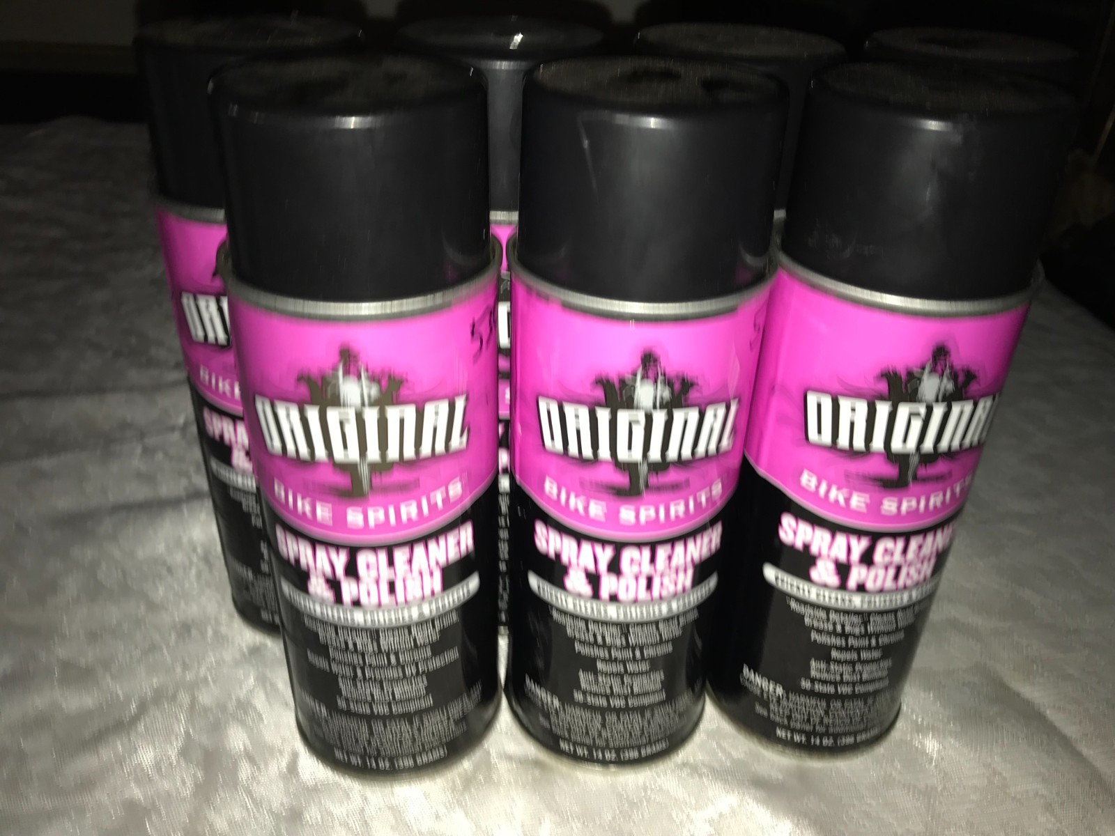 NOS 2 AMREP Original BIKE SPIRITS 14oz Spray CLEANER & POLISH Detailer in a Can