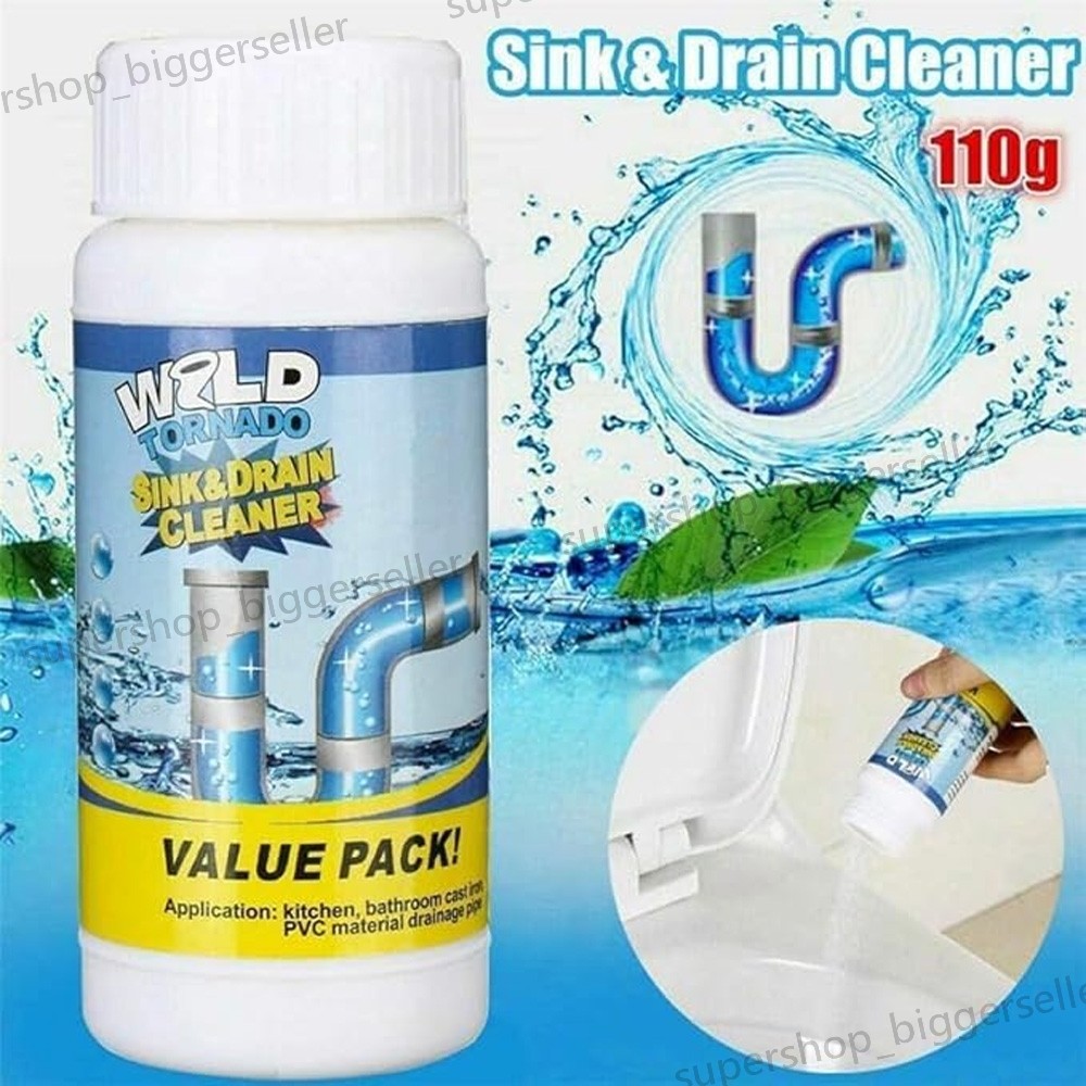 Fast Drain Remover Hot Sink Pipe Dredge Quick Foaming Cleaner 3.9 oz/ 110 g