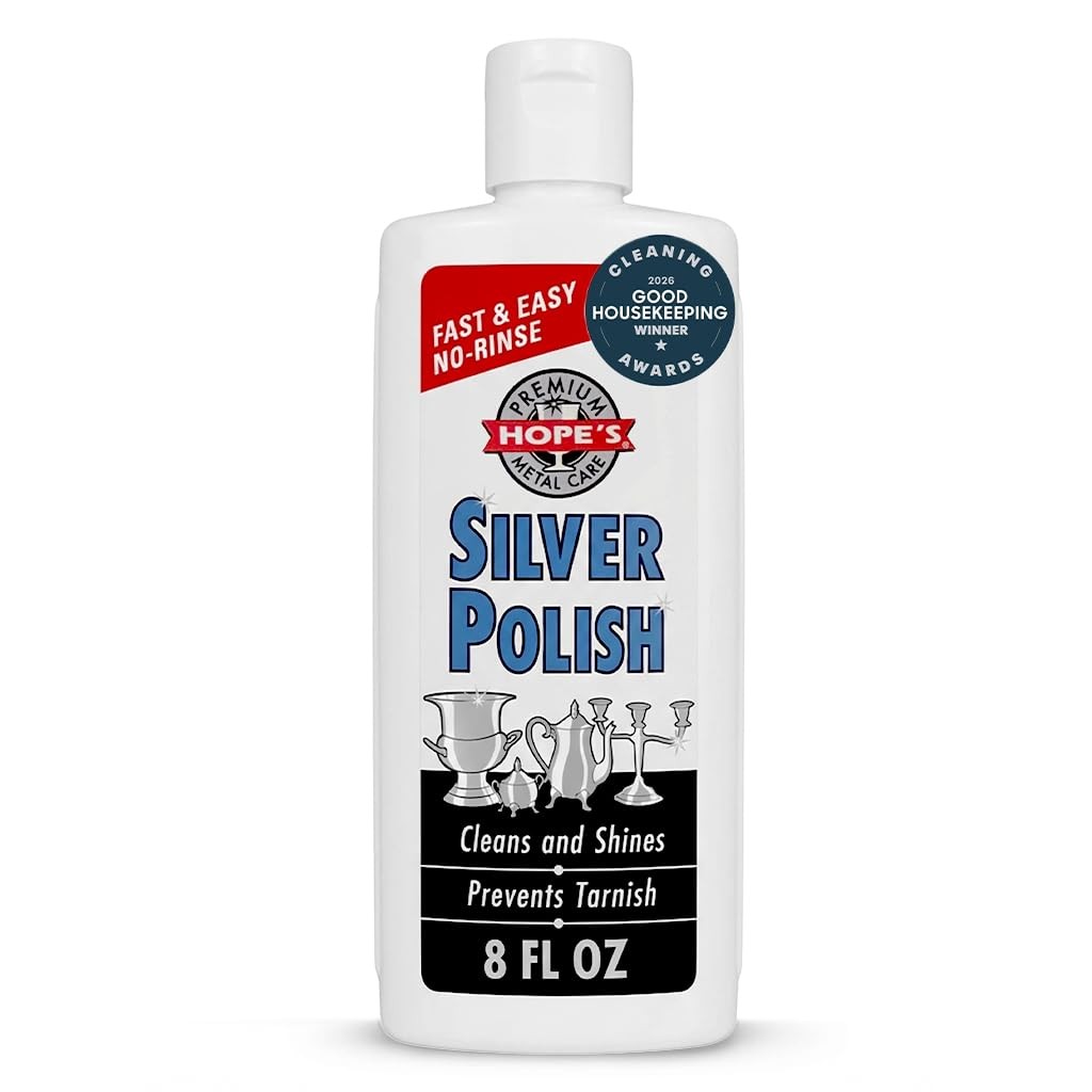 Silver Polish Cleaner Tarnish Remover Odorless Safe Gentle No-Rinse 8 Fl Oz