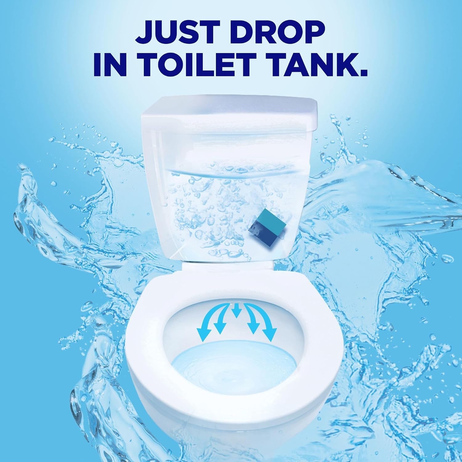 Automatic Toilet Cleaner Duo-Cubes, Sapphire Waters – Lasts 16 Weeks – 4 Count