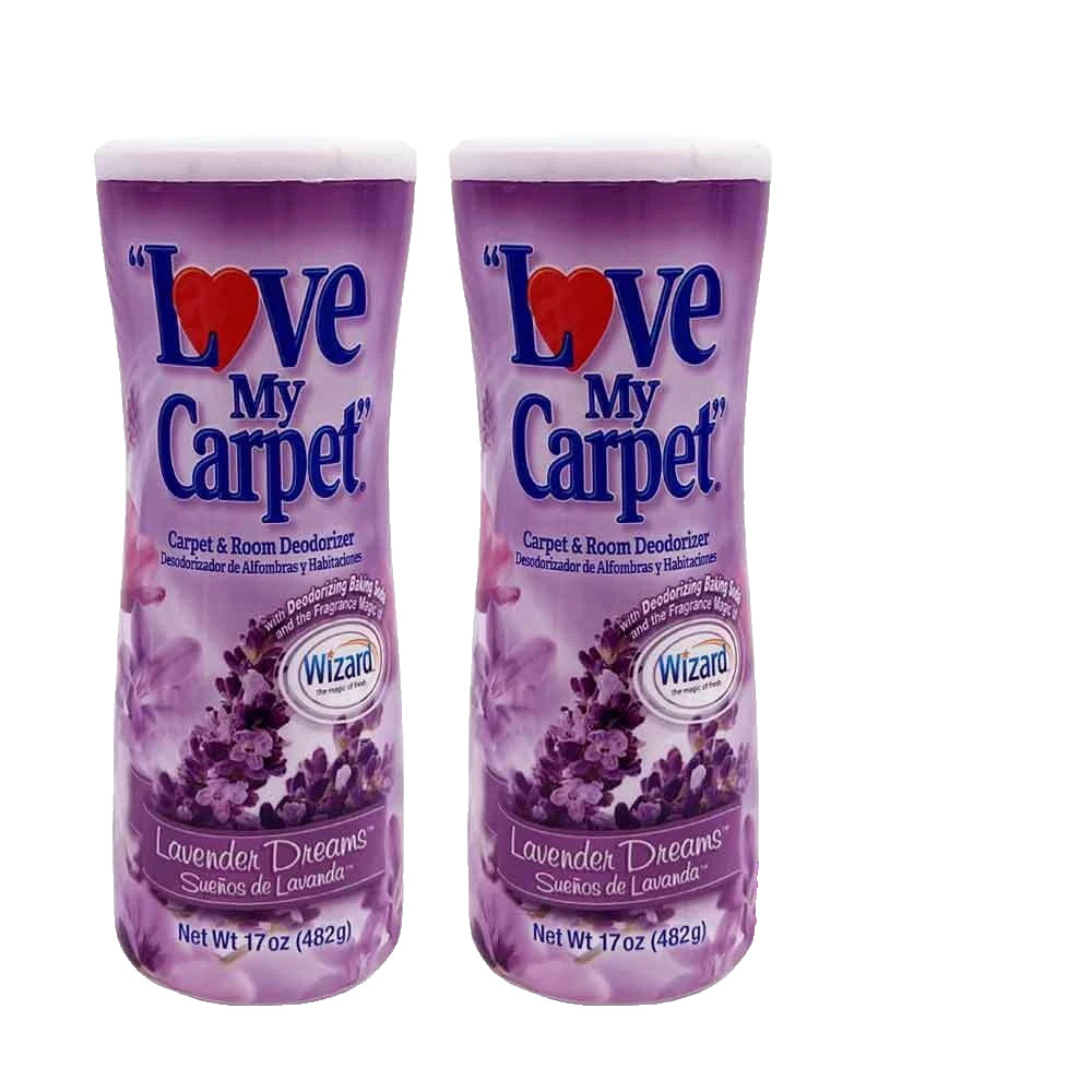 Love My Carpet 2-in-1 Carpet & Room Deodorizer – 2 Pack (34oz) Lavender Dreams