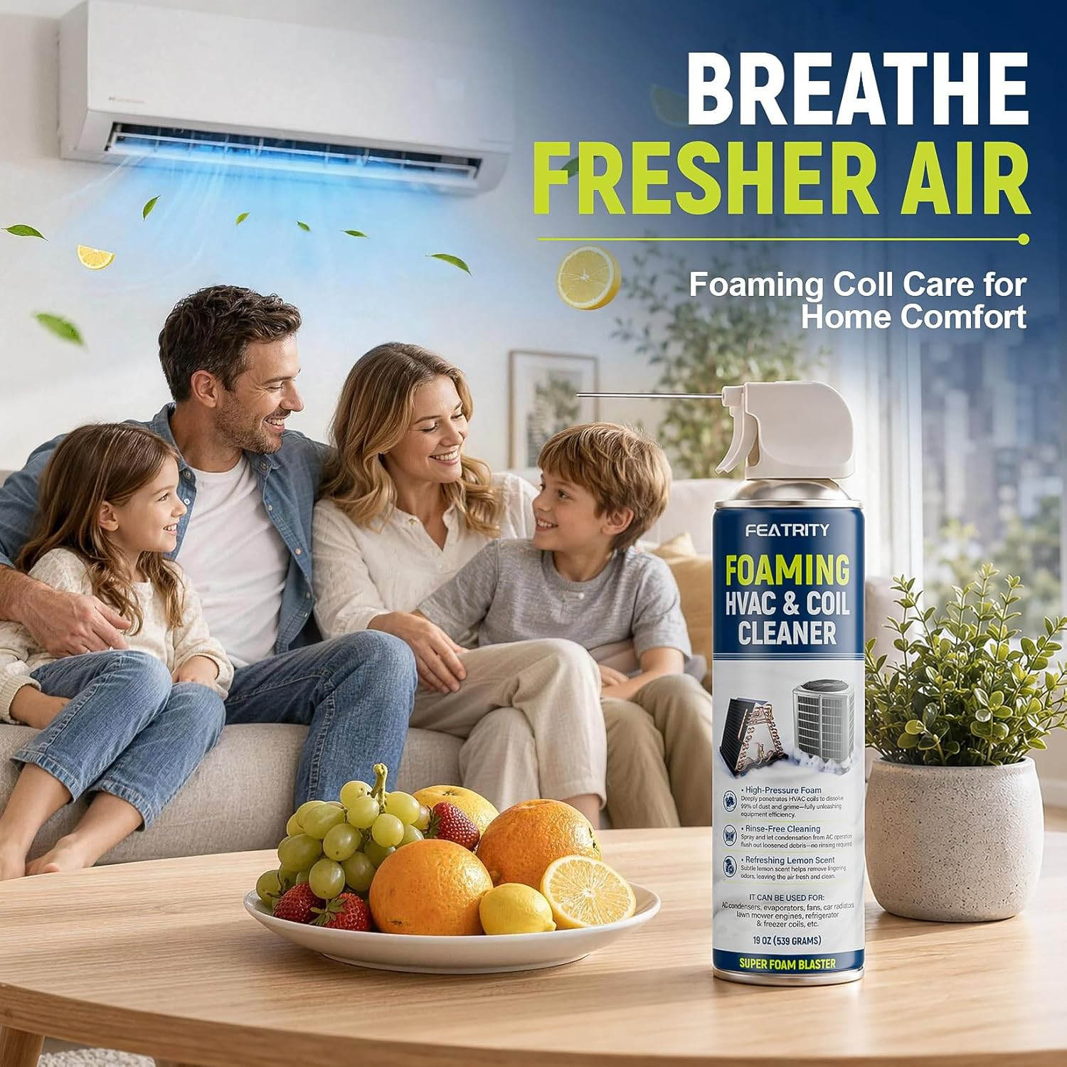 Foaming AC Coil Cleaner: No-Rinse Deep Cleaning Spray for Evaporator and Condens