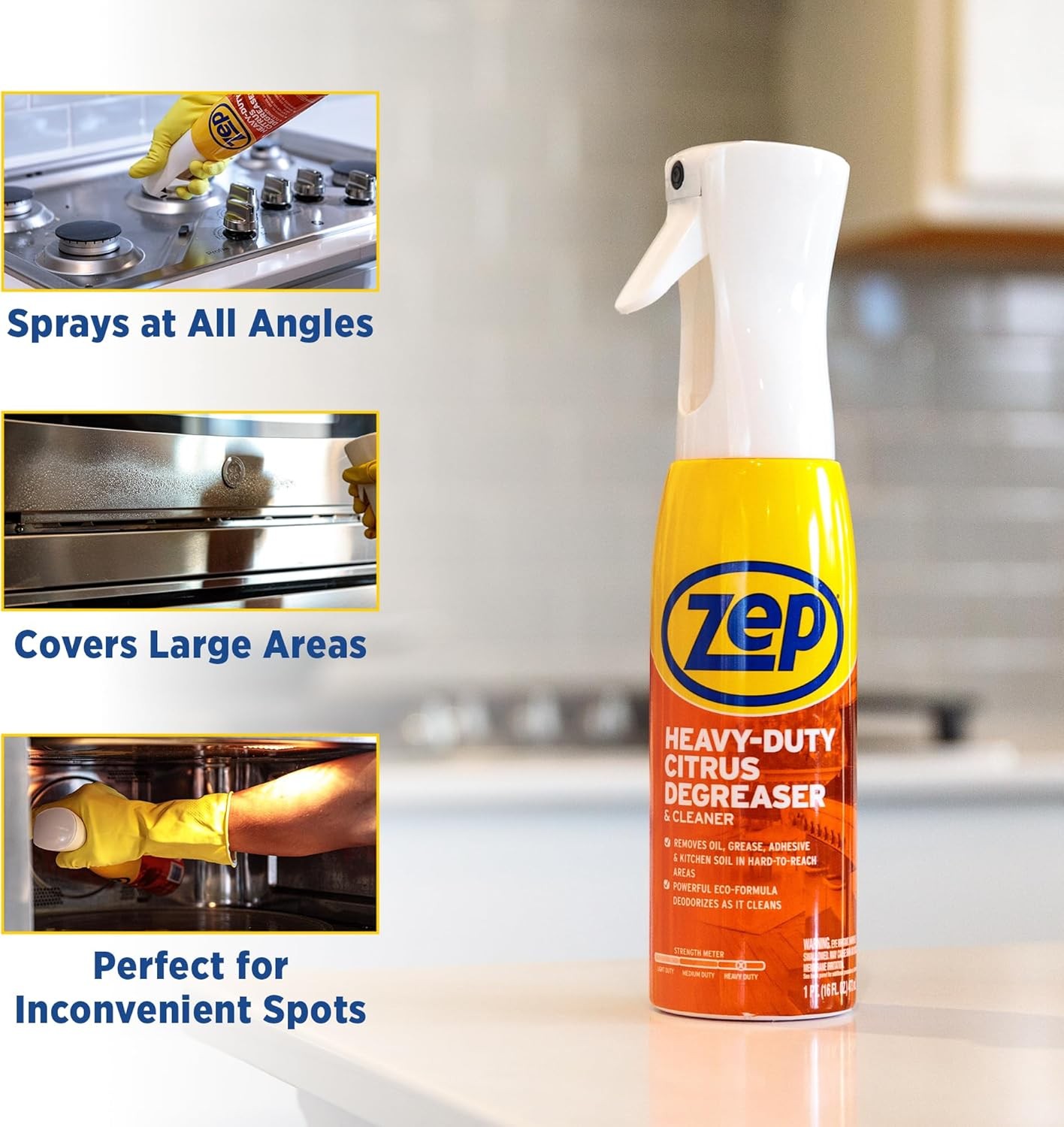 Zep Heavy Duty Citrus Degreaser and Cleaner Mist -16 fl oz ZUCIT20 – Removes Oil