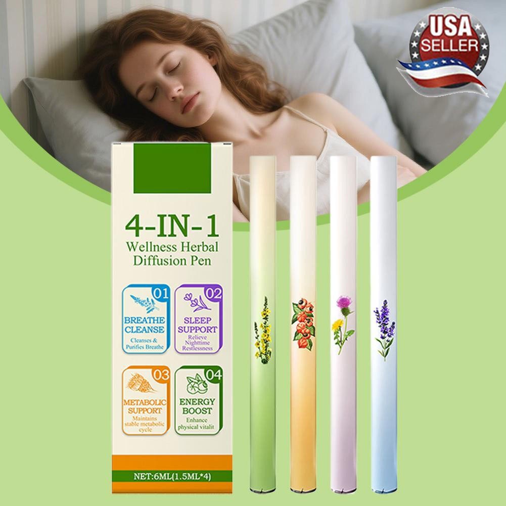 4PCS Natural Diffuser with Mint for Lung Health & Fresh Air 2026 NEW