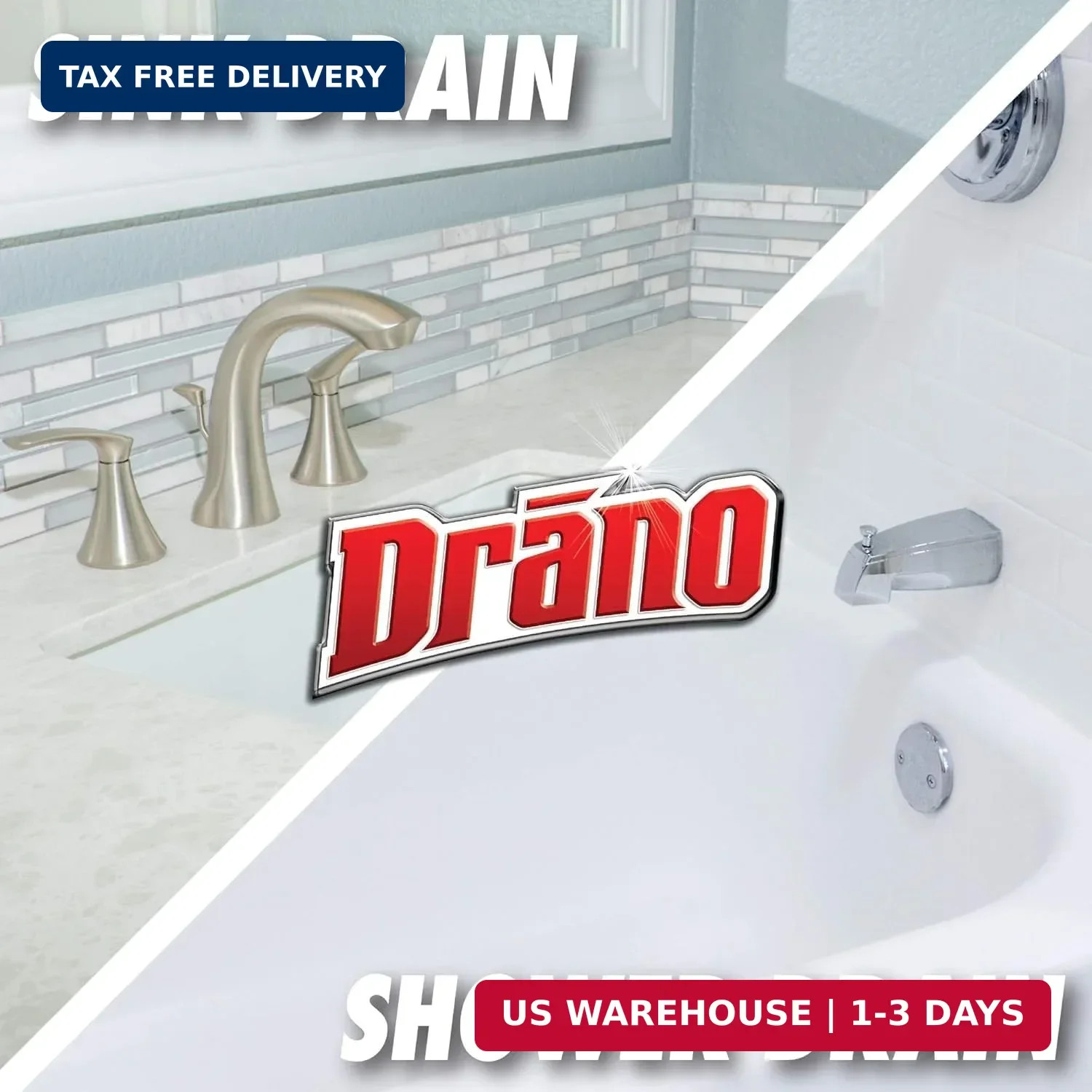 Drano Liquid Drain Clog Remover and Cleaner for Shower or Sink Drains Unclogs an
