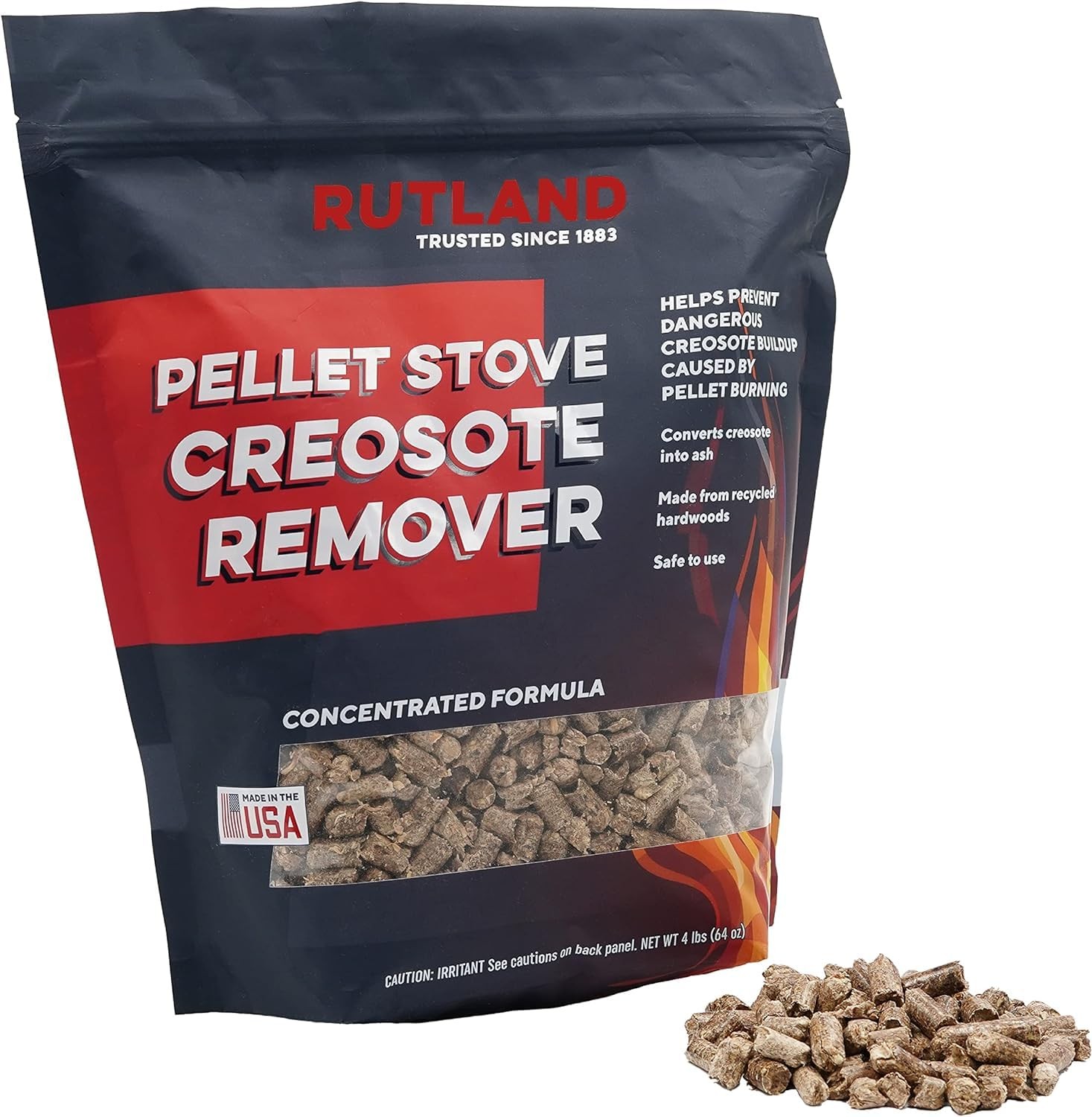 Pellet Stove Creosote Remover, Chimney & Flue Cleaning Wood Pellets, 4 Pound Bag