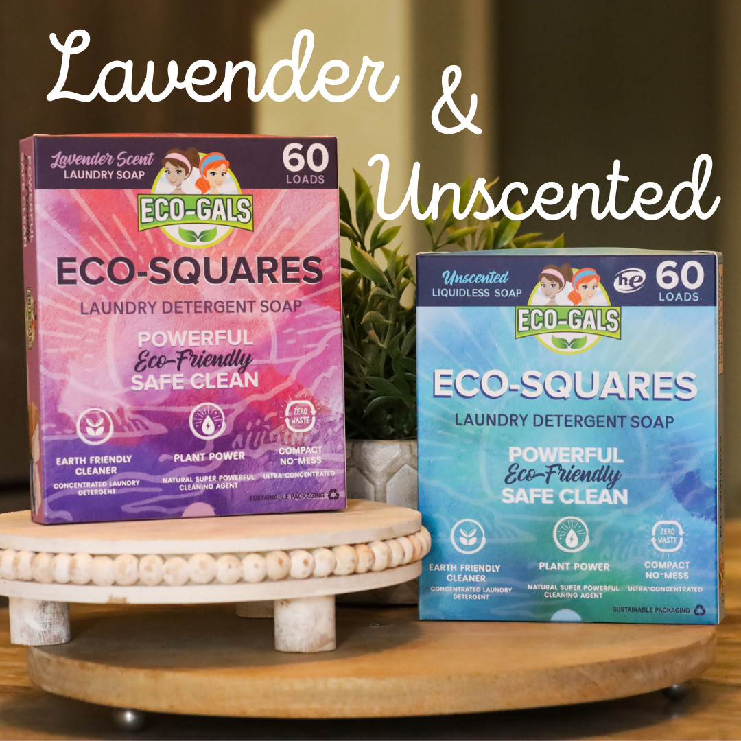 Eco-Gals Eco-Squares laundry detergent sheets gentle formula, Zero waste, 60 ct.