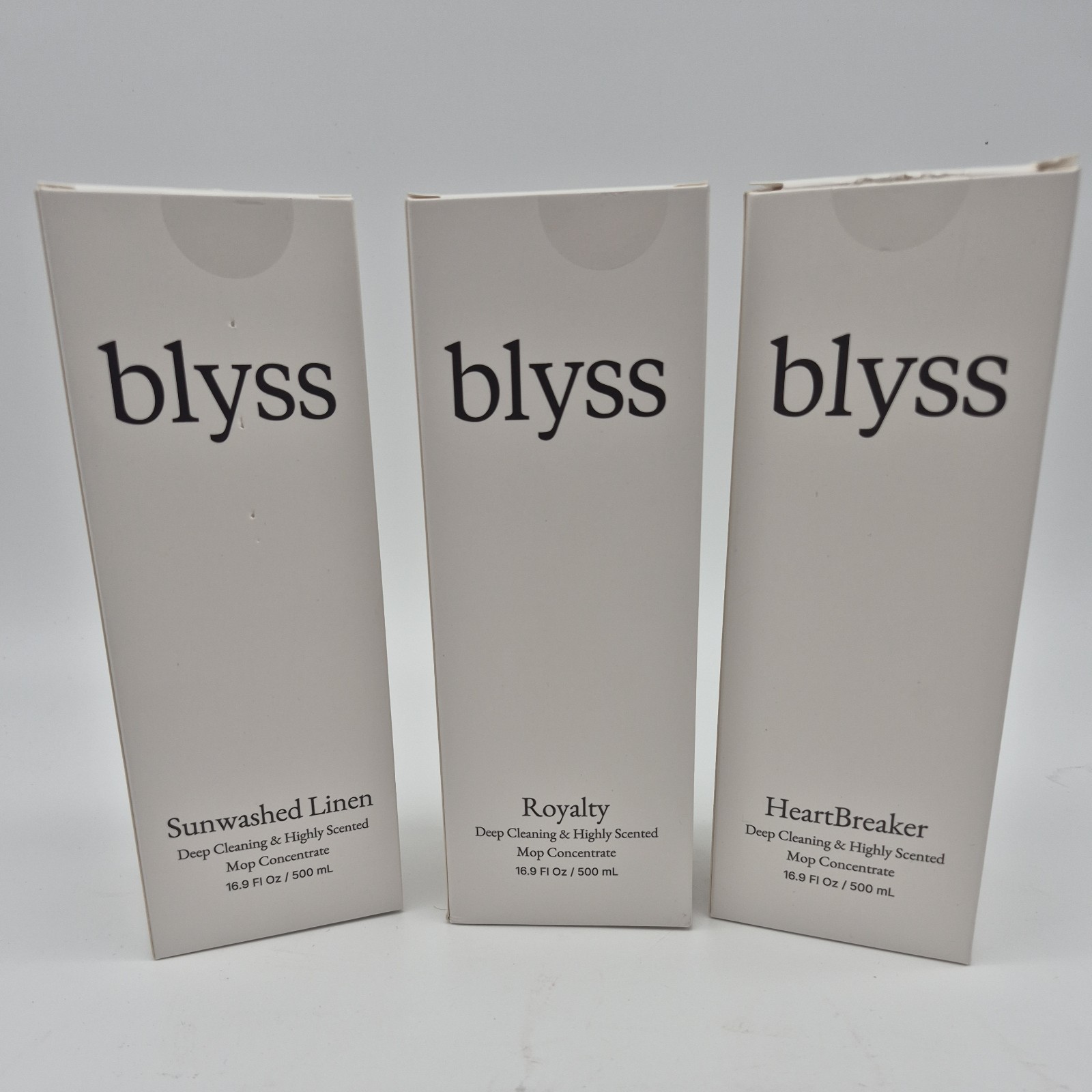 Lot of 3 Blyss Deep Cleaning & Highly Scented Mop Concentrate 16.9 Fl Oz Each