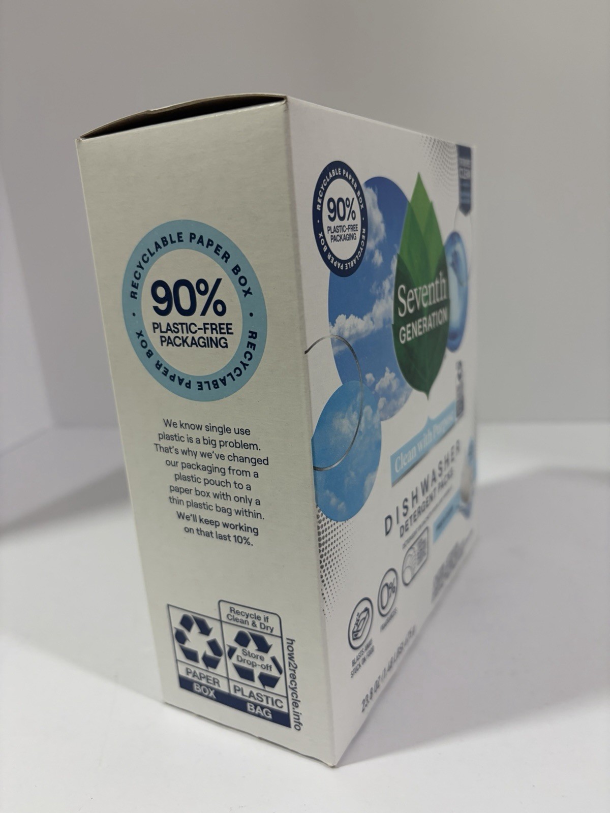 Seventh Generation Dishwasher Detergent Packs, Free & Clear 45 Pk 23.8oz/675 g