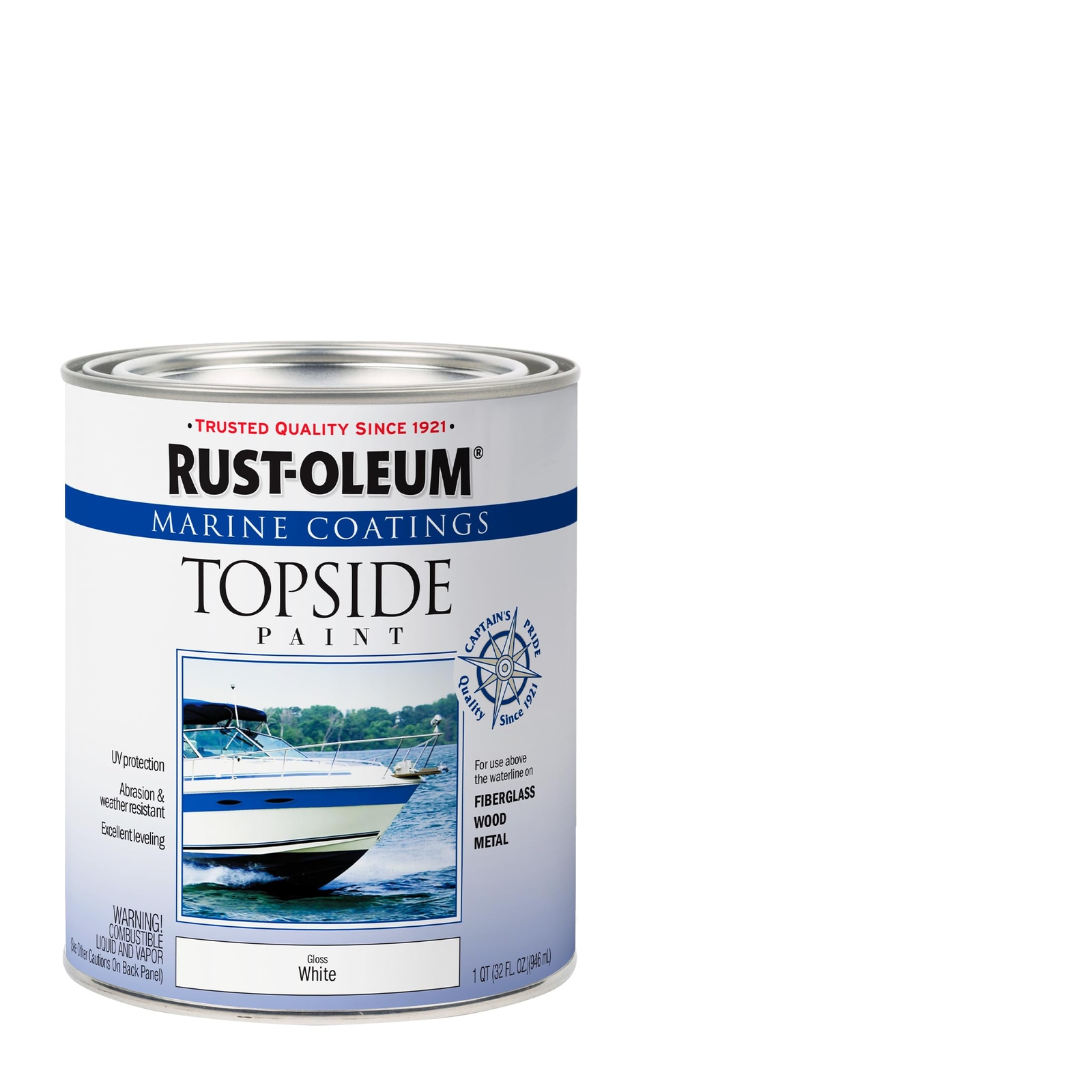 Marine Topside Paint Gloss White 1-Quart