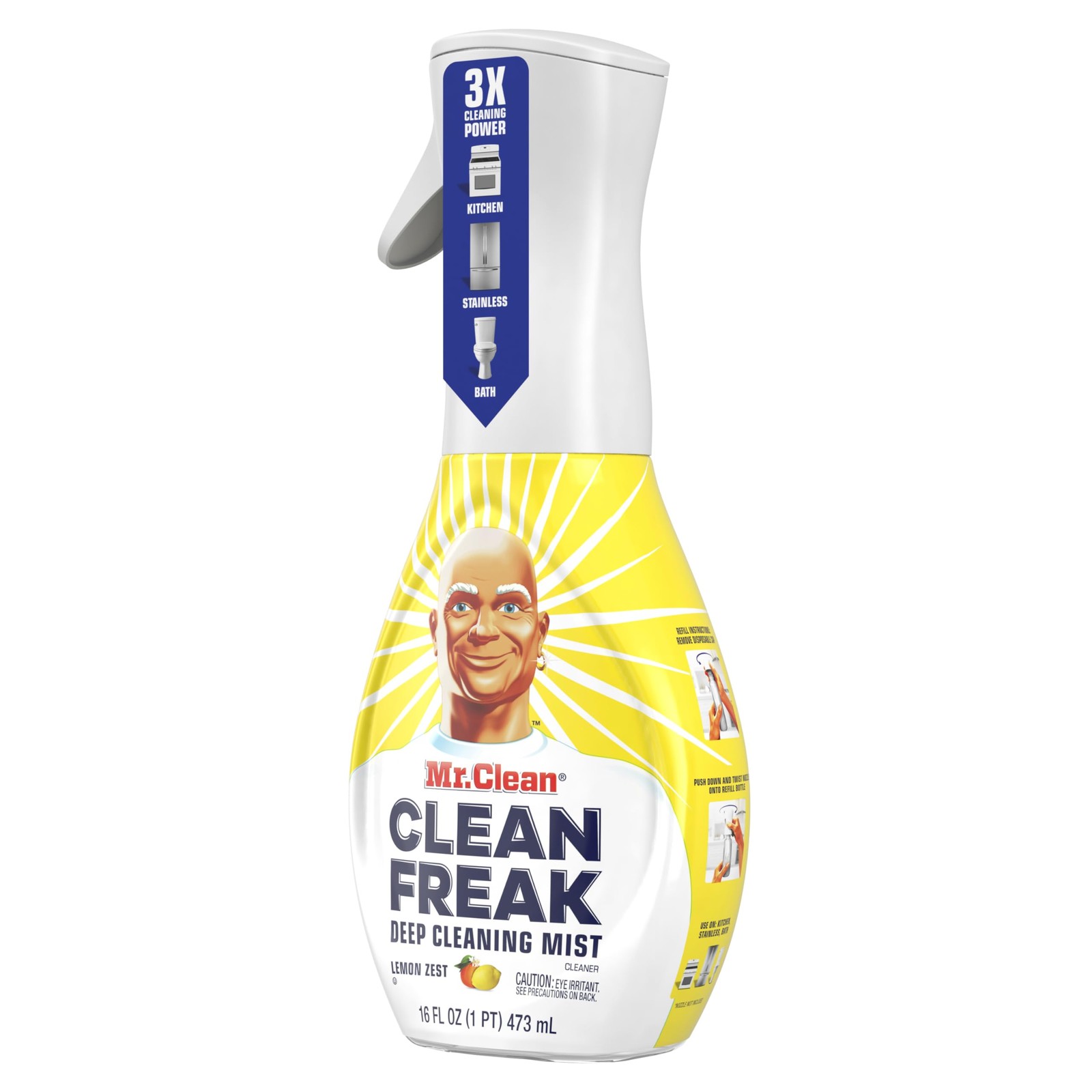 Mr. Clean Freak Multi Surface Cleaning Spray, Deep 16 Fl Oz (Pack of 4)