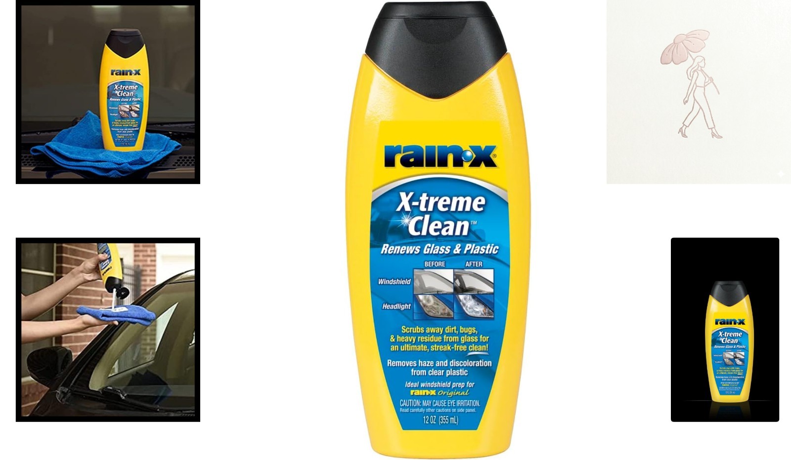 X-treme Clean Windshield Cleaner – 12oz Streak-Free Liquid for Safer Driving