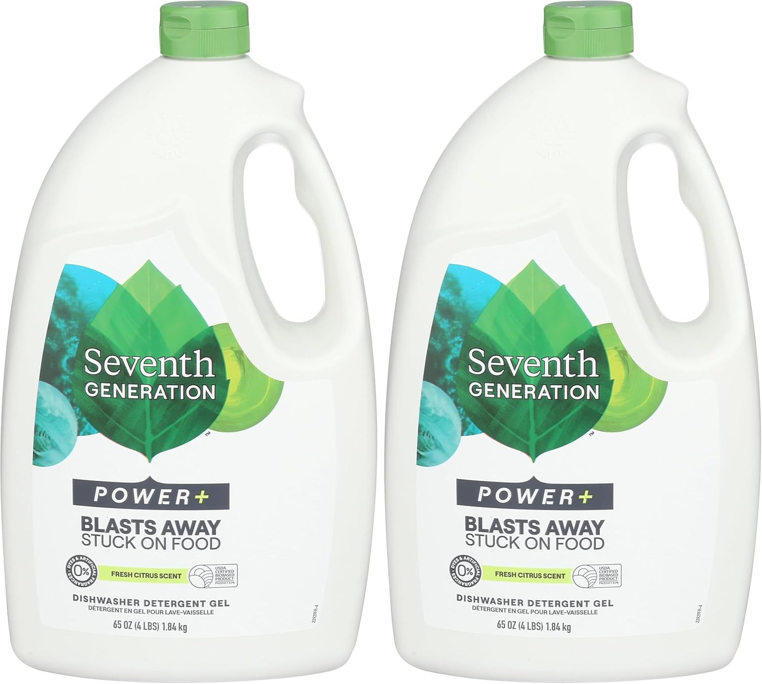 Seventh Generation Ultra Power Plus Auto Dish Gel Fresh Citrus 65 oz 2-Pack