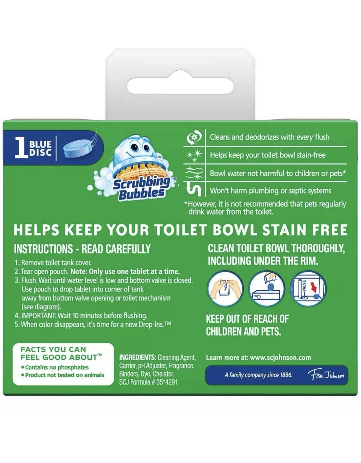Scrubbing Bubbles Vanish Toilet Cleaning Drop-Ins Tablet – 1.7 Oz – Pack of 36